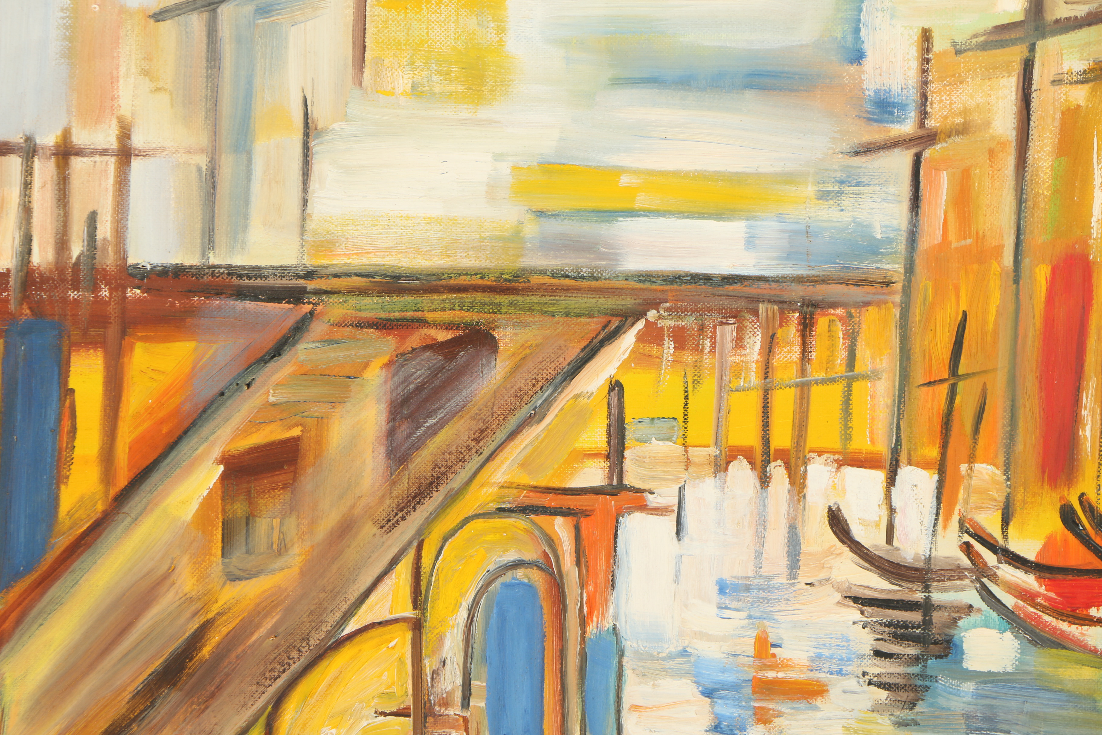 Fschl Abstract Oil Painting on Canvas Board