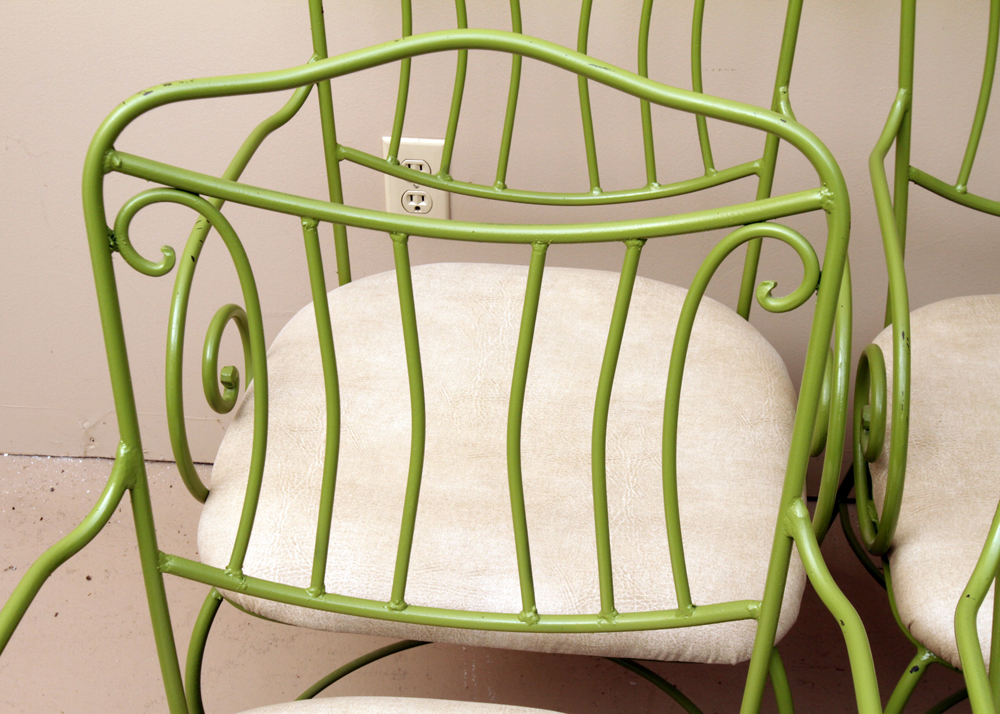 Vintage Green Metal Chairs