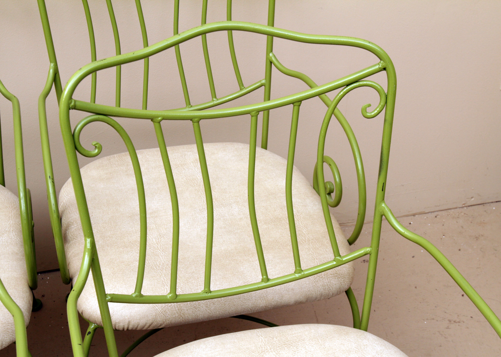 Vintage Green Metal Chairs