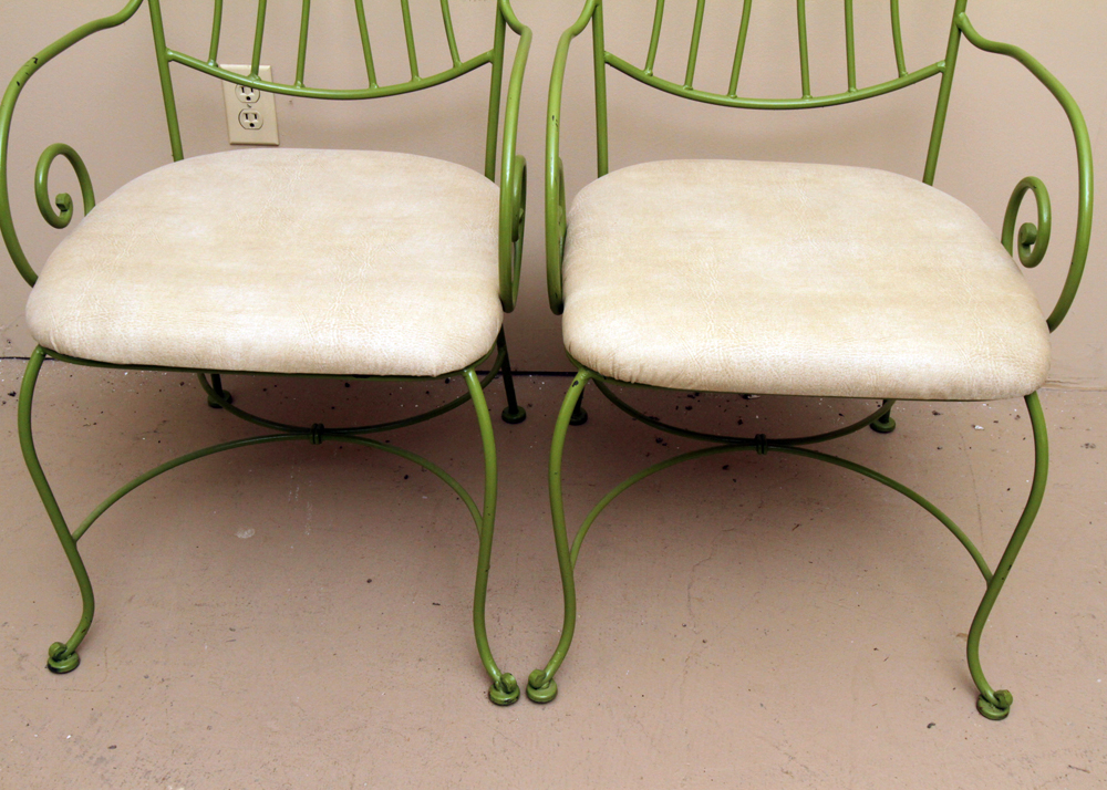 Vintage Green Metal Chairs