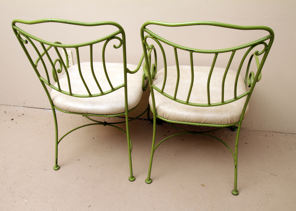 Vintage Green Metal Chairs