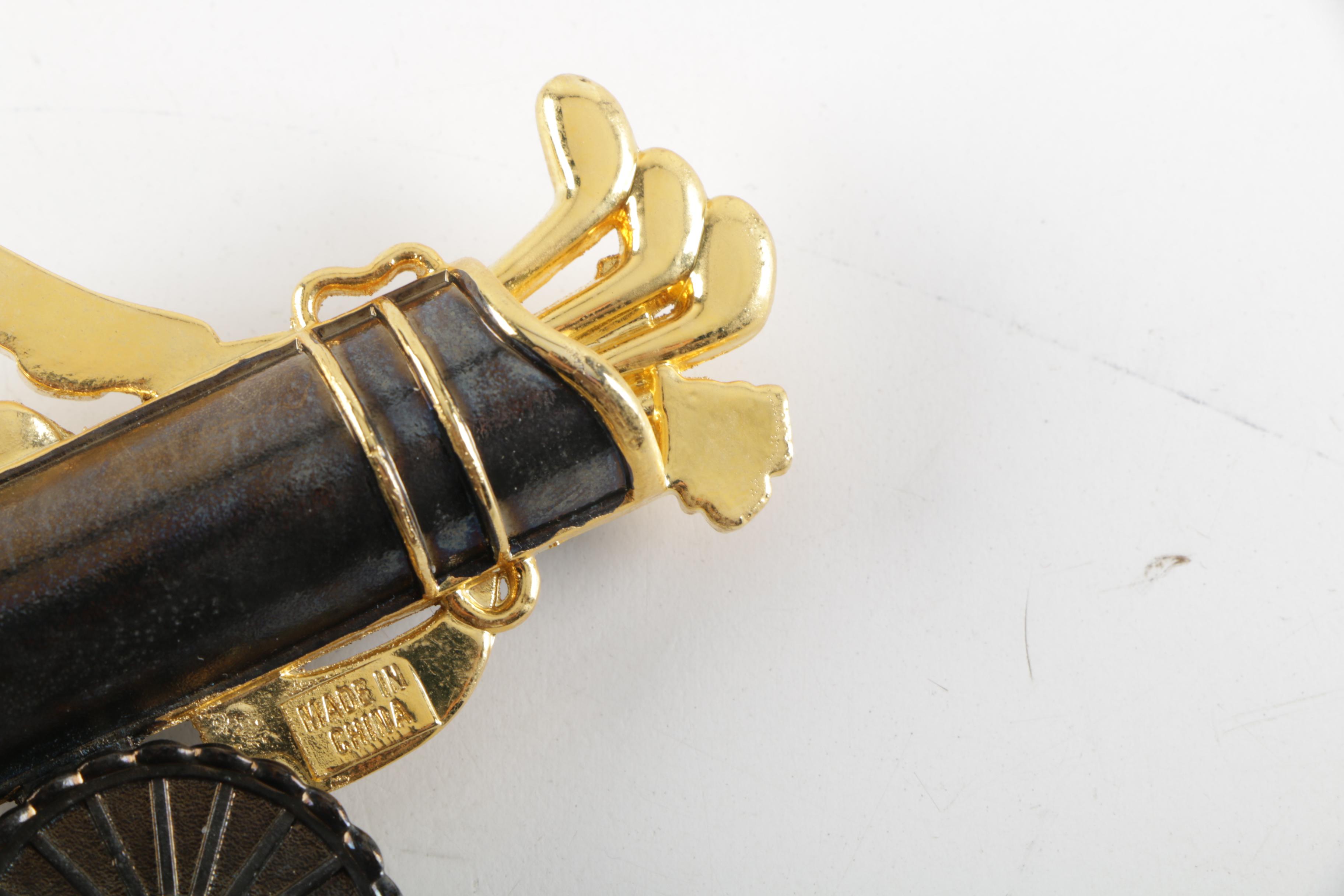 Miniature Golf Bag and Grenade Style Desk Clocks