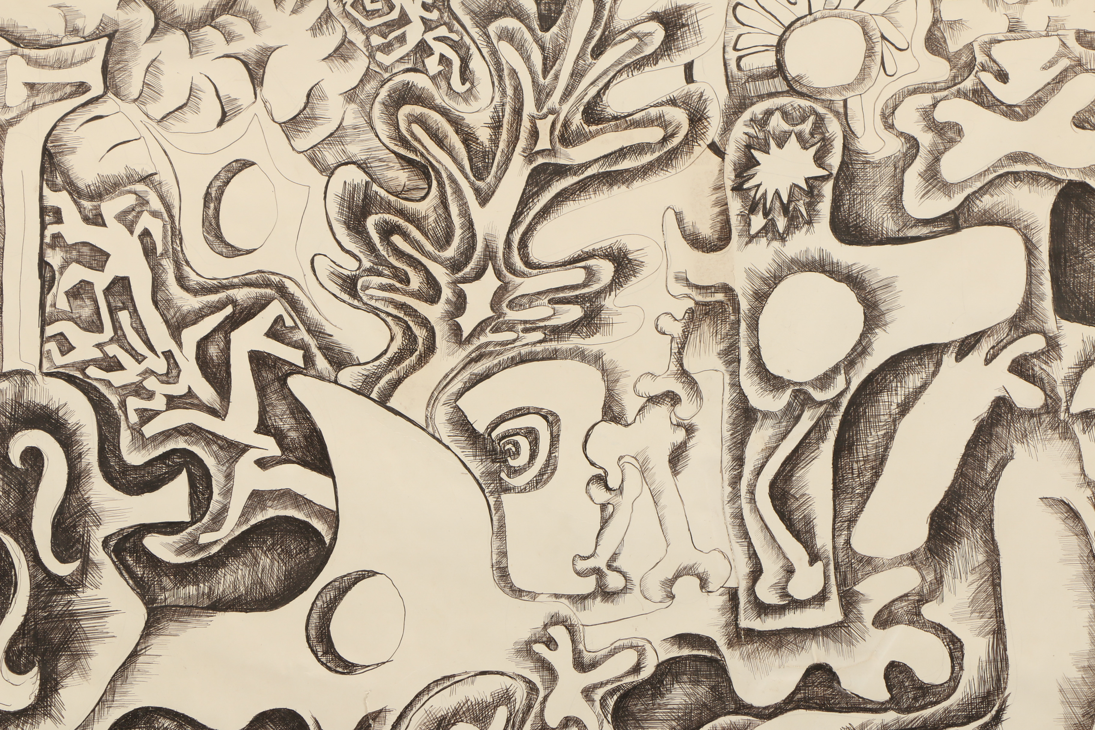 Stefani Hirsch Abstract Ballpoint Pen Drawing