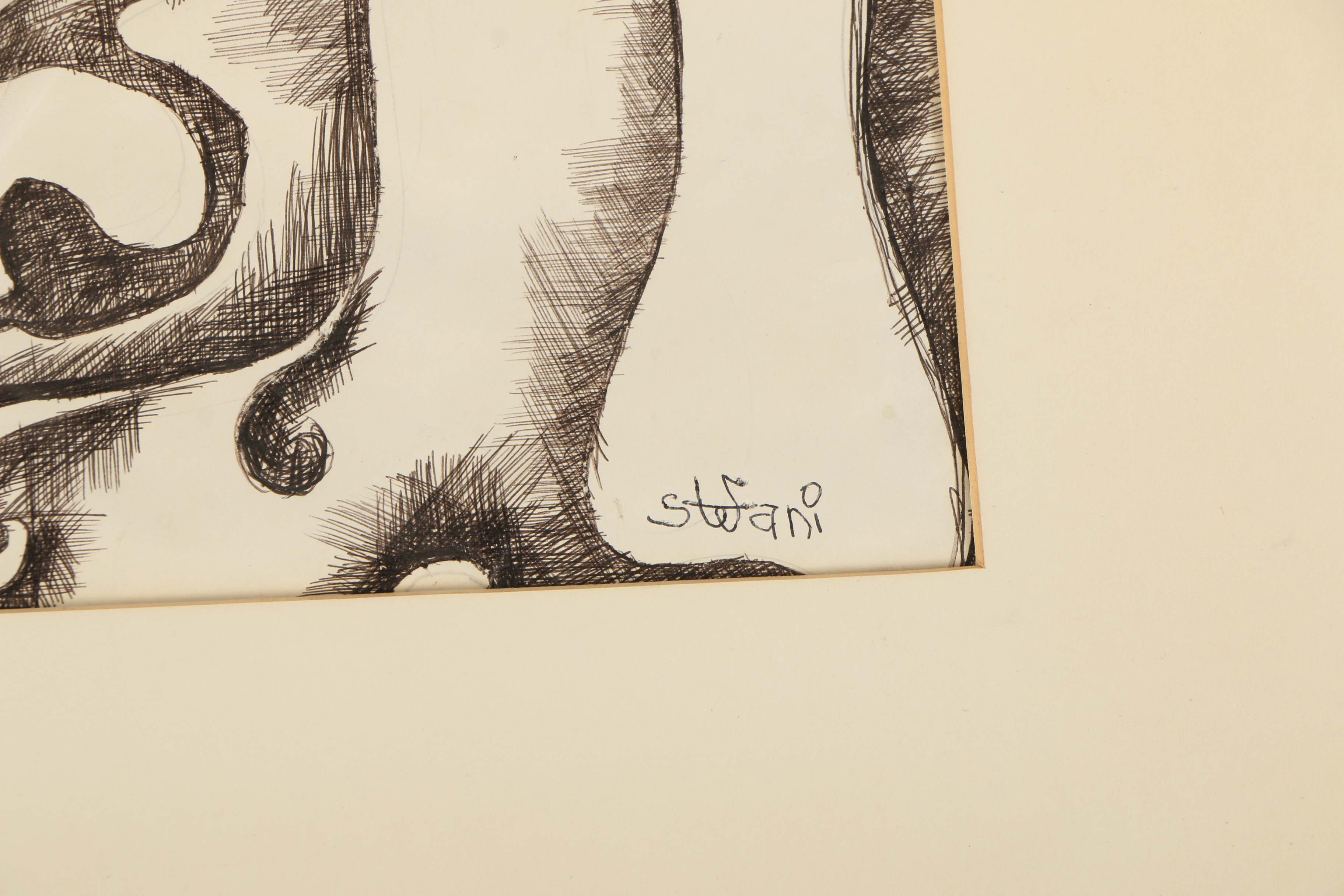 Stefani Hirsch Abstract Ballpoint Pen Drawing