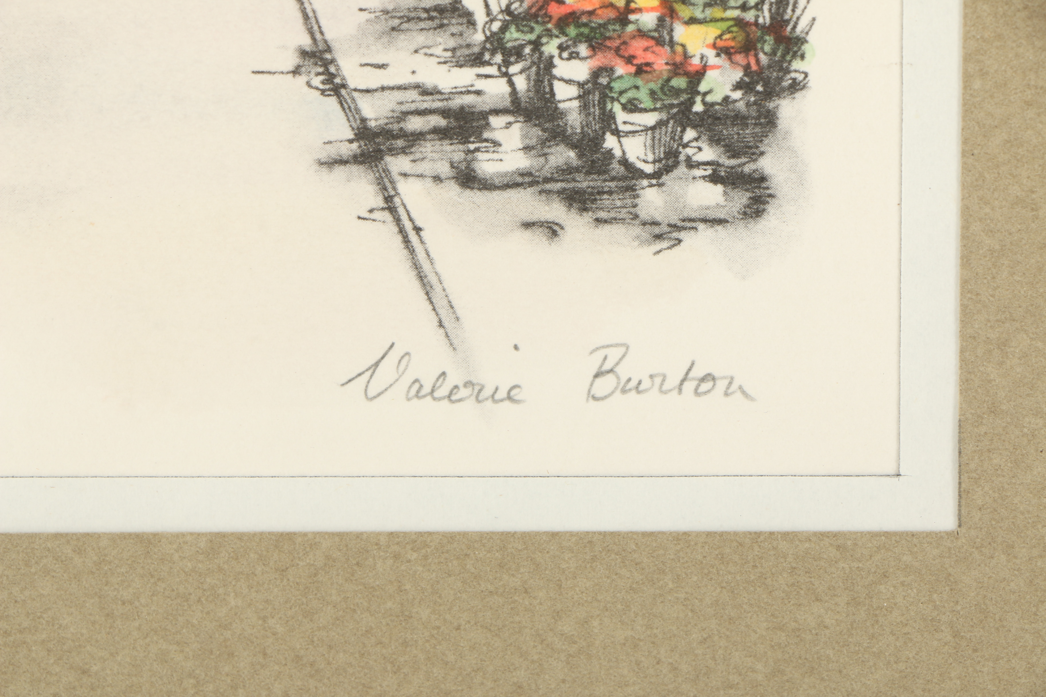 Valerie Burton Limited Edition Halftone Print "La Place du Molard"