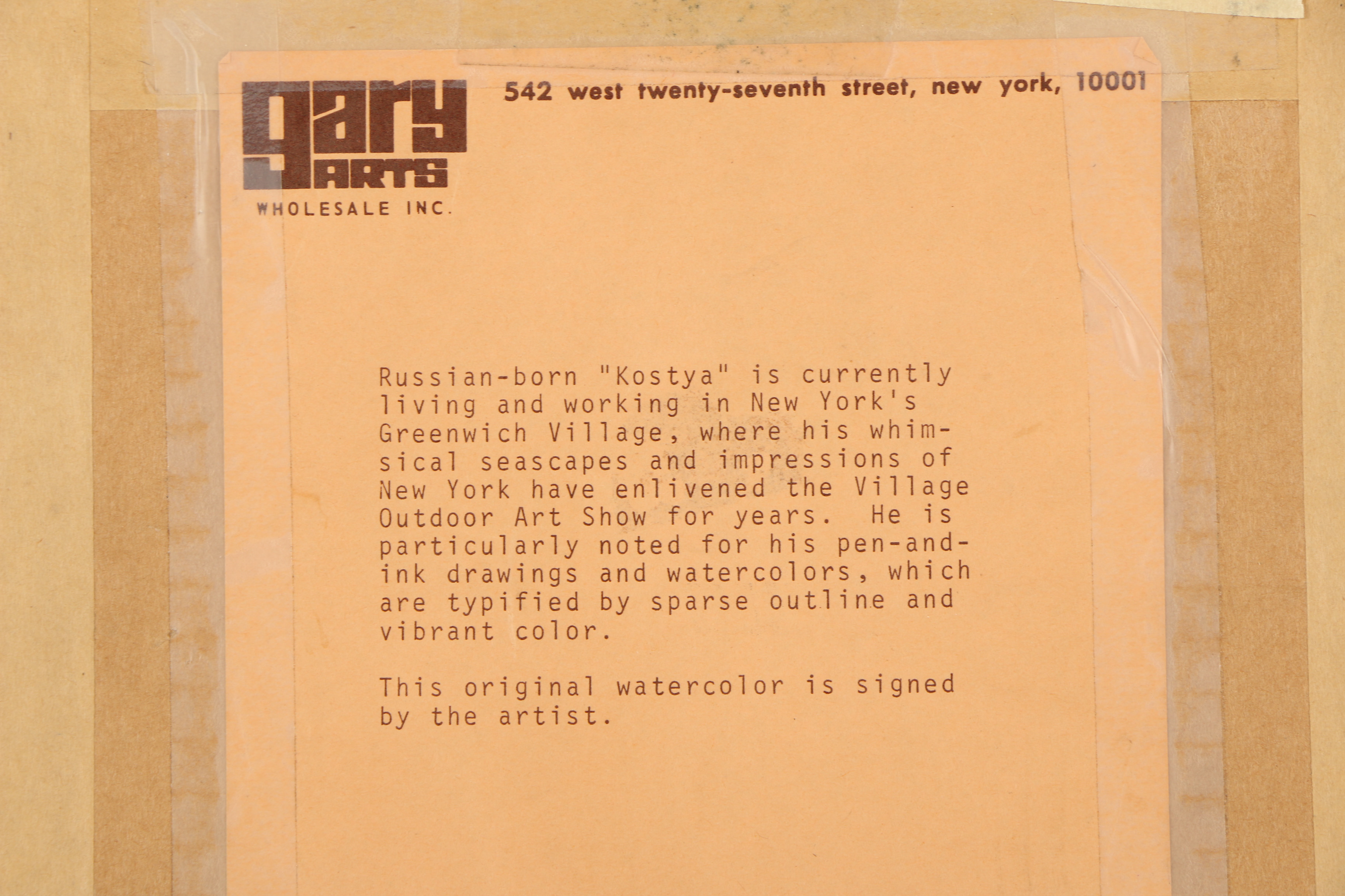 Kostya Watercolor Painting