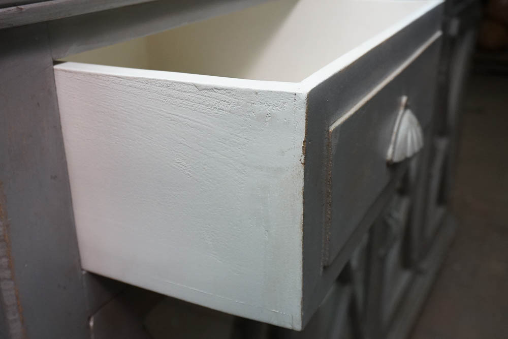 Contemporary Gray Painted Credenza