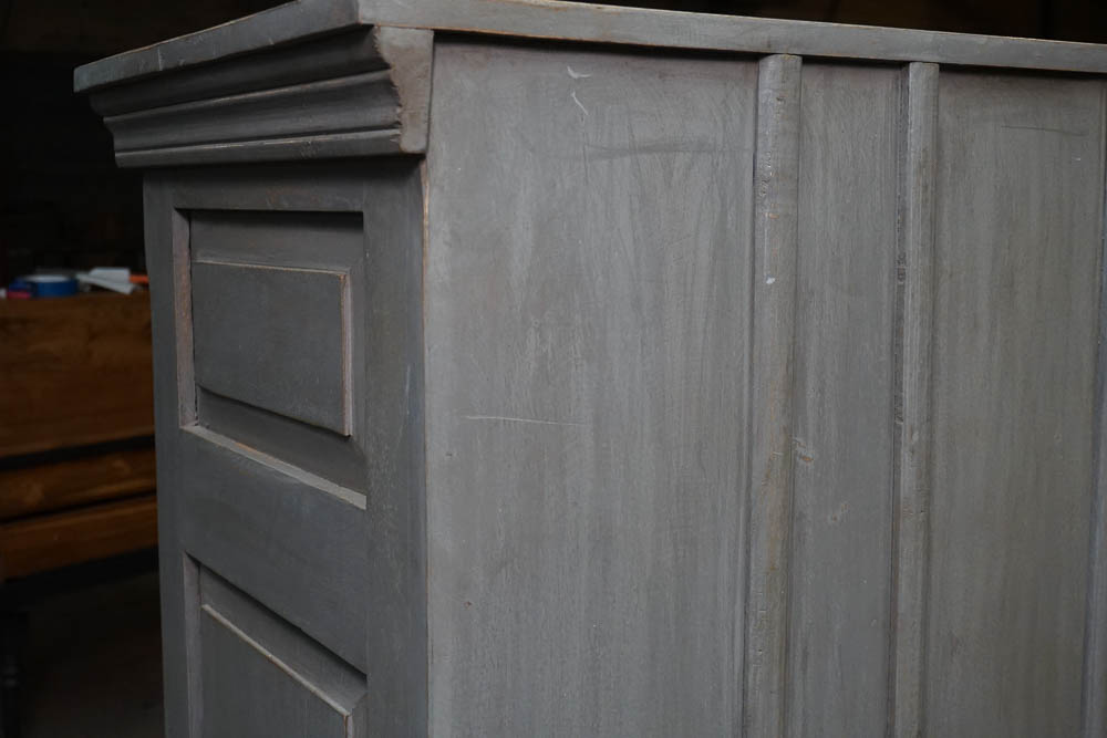 Contemporary Gray Painted Credenza
