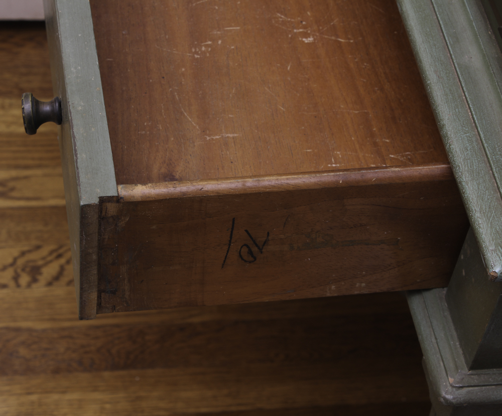 Vintage William and Mary Style Chinoiserie Desk-on-Stand