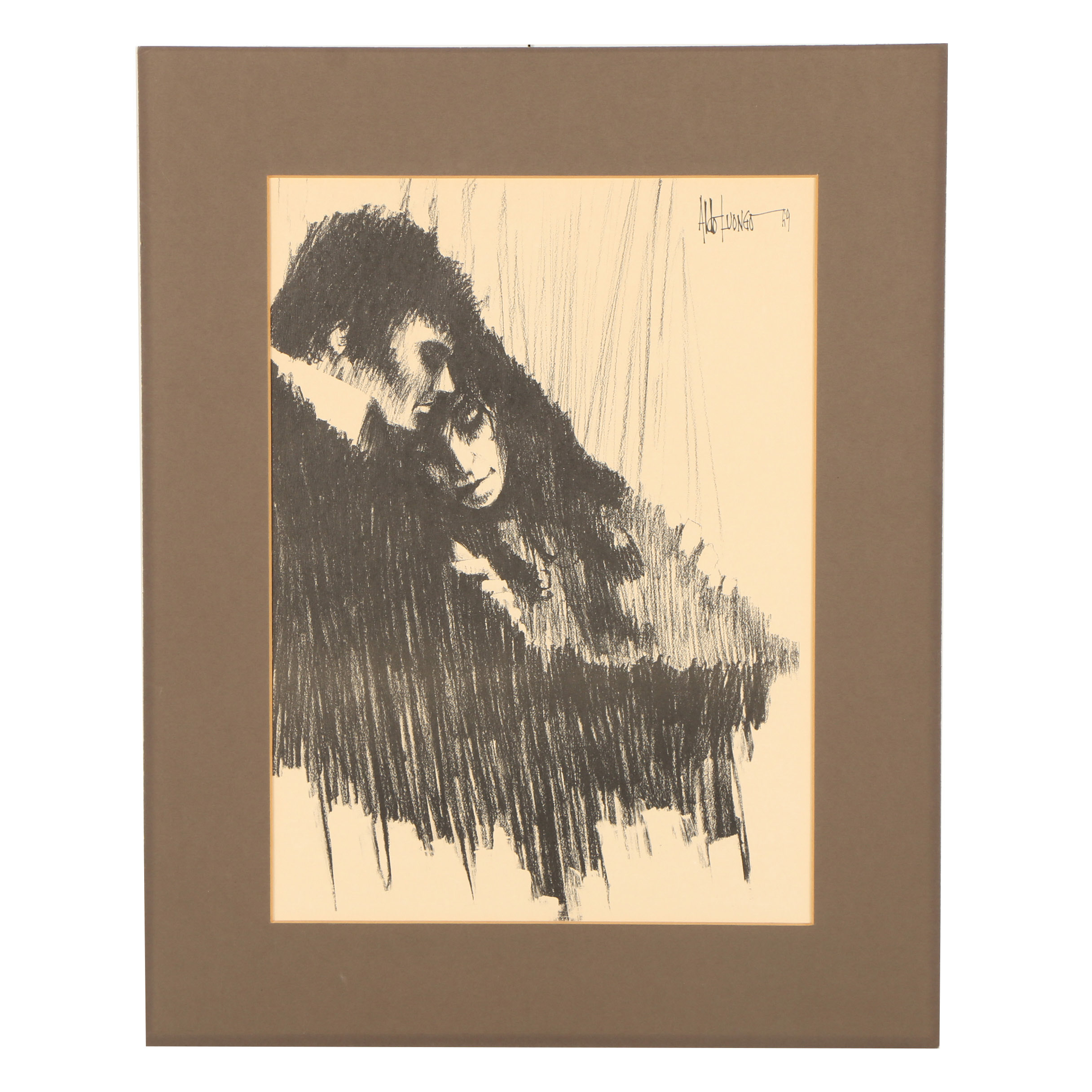 Halftone Print After Aldo Luongo of a Couple