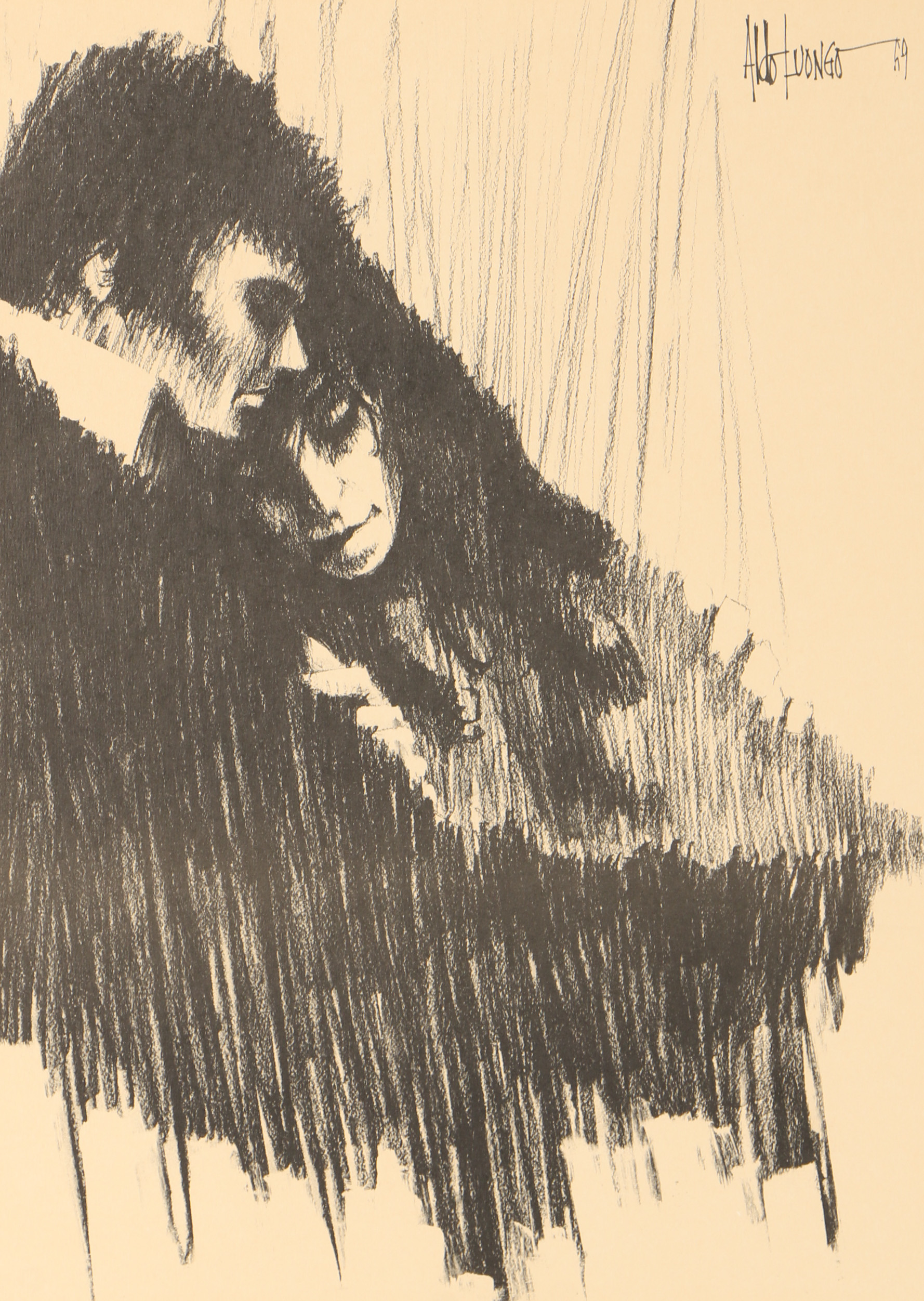 Halftone Print After Aldo Luongo of a Couple