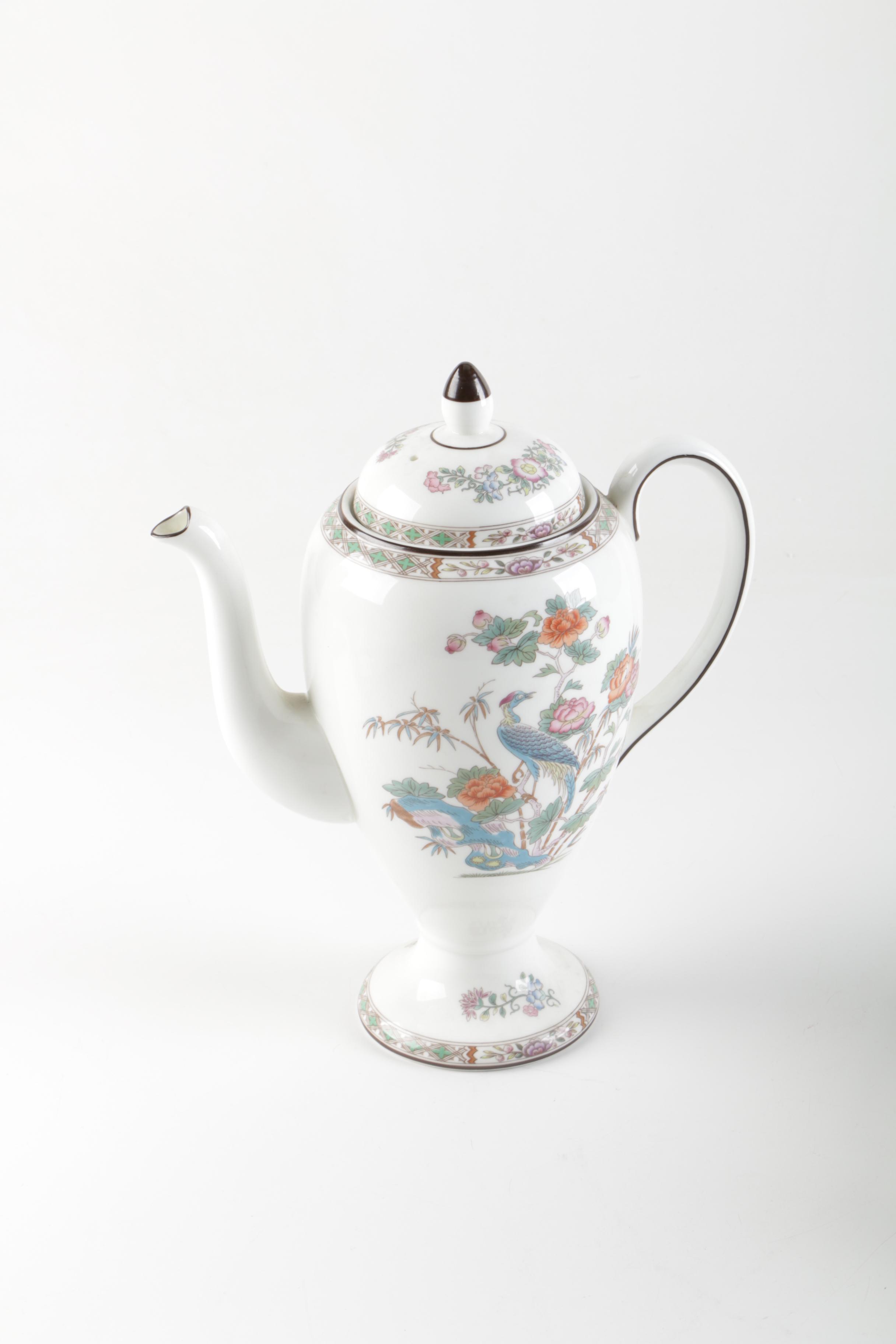 Wedgwood "Kutani Crane" Coffee Pot and Andrea by Sadek "Fruit" Cocotte