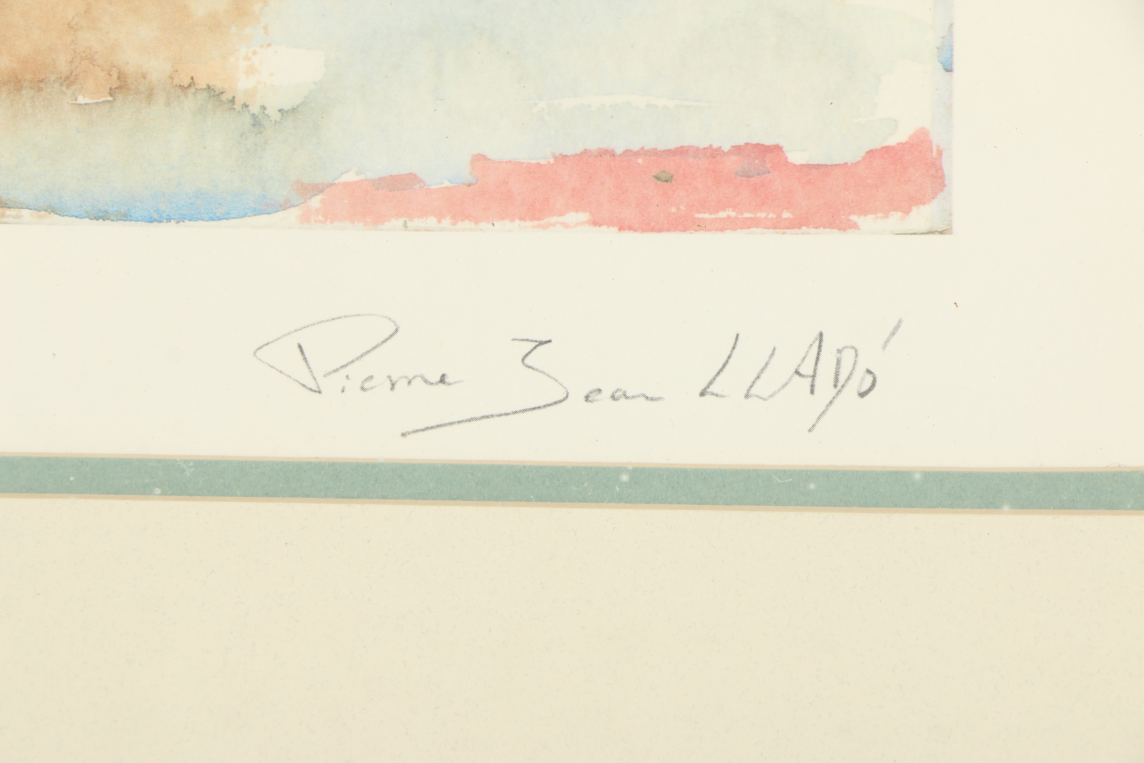 Pierre-Jean Lladó Offset Lithographic Reproduction Print "Promenade et Fleurs"