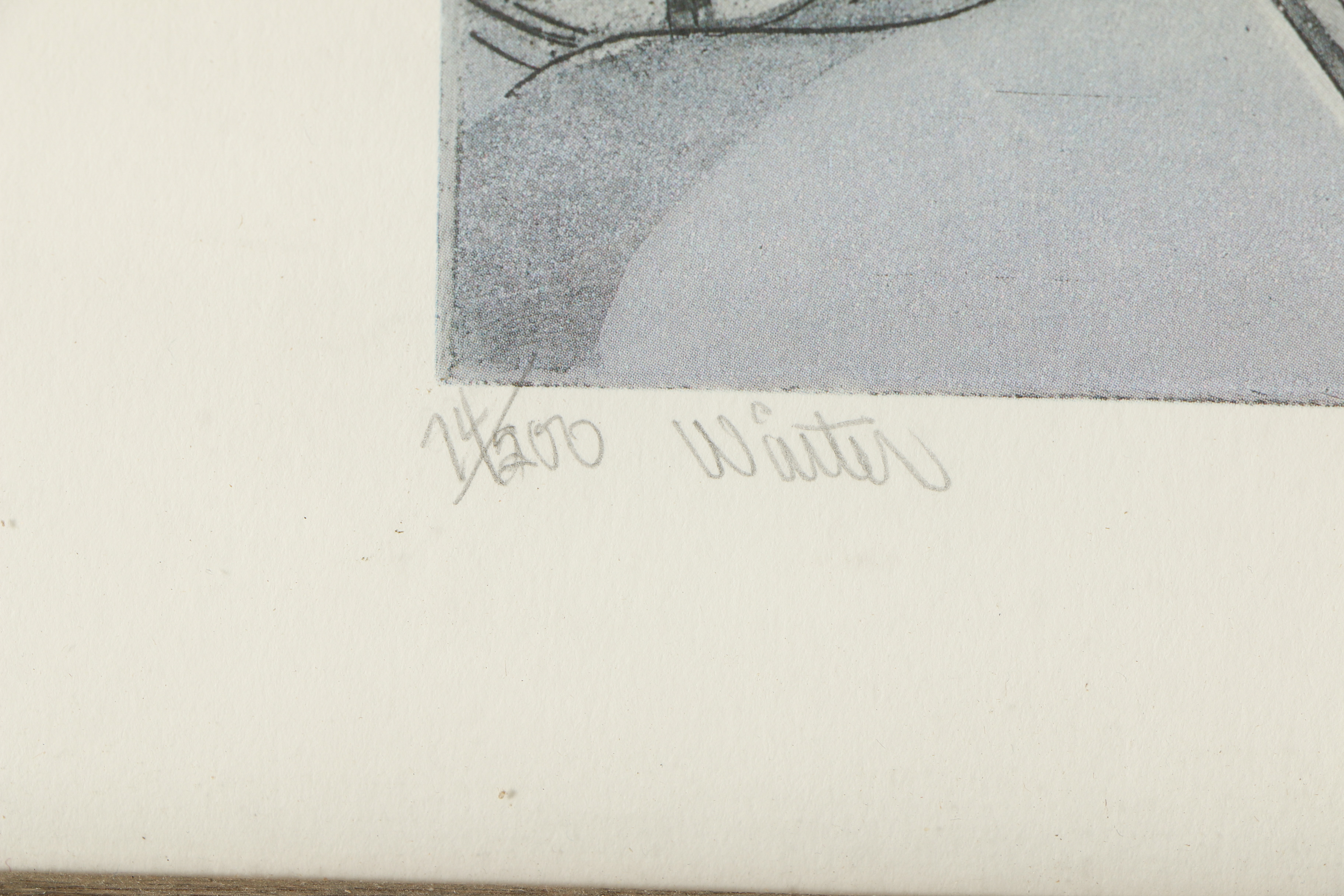 Embellished Limited Edition Offset Lithograph "Winter"