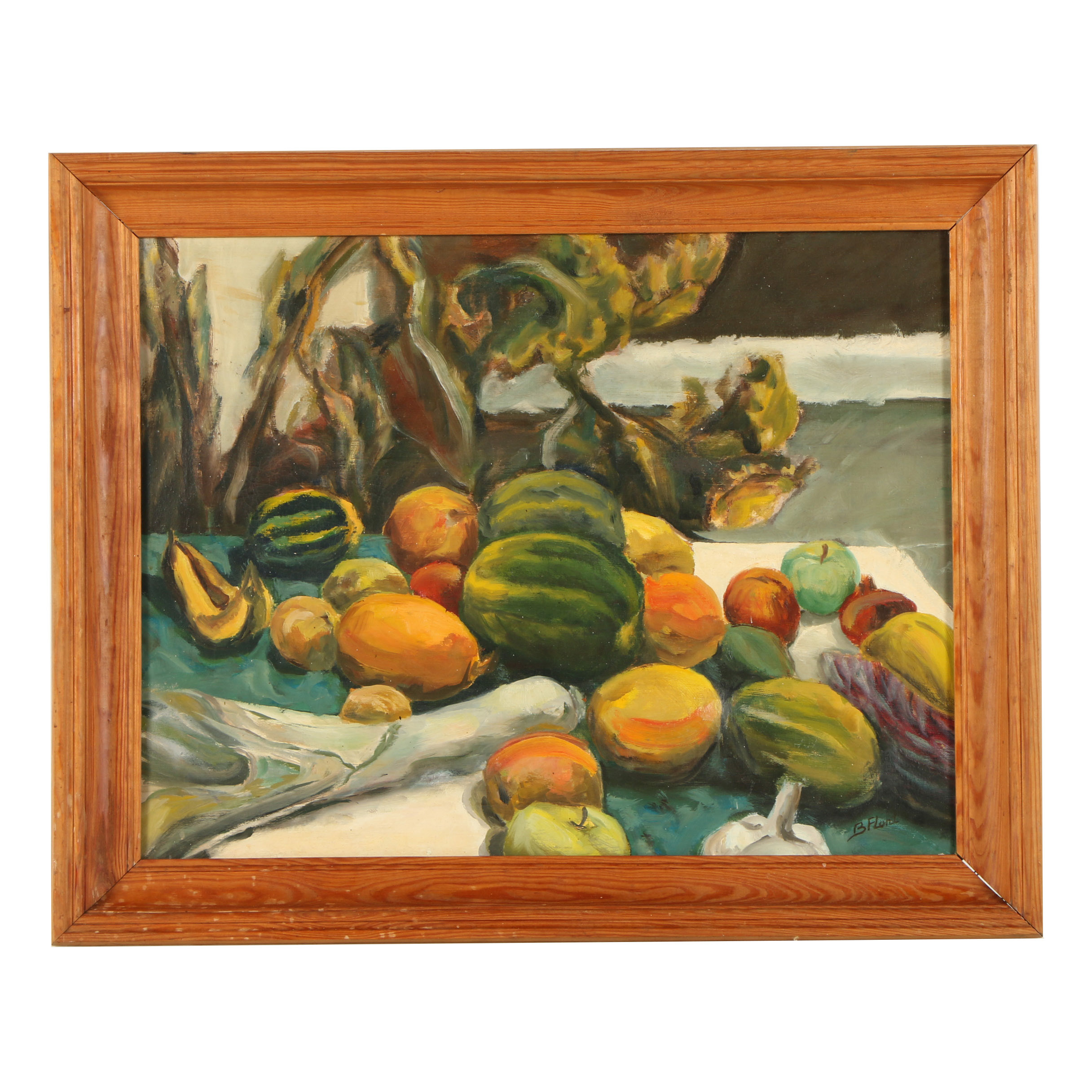 Oil Painting Attributed to B. Gorgoń-Flont "Owoce Jesieni"