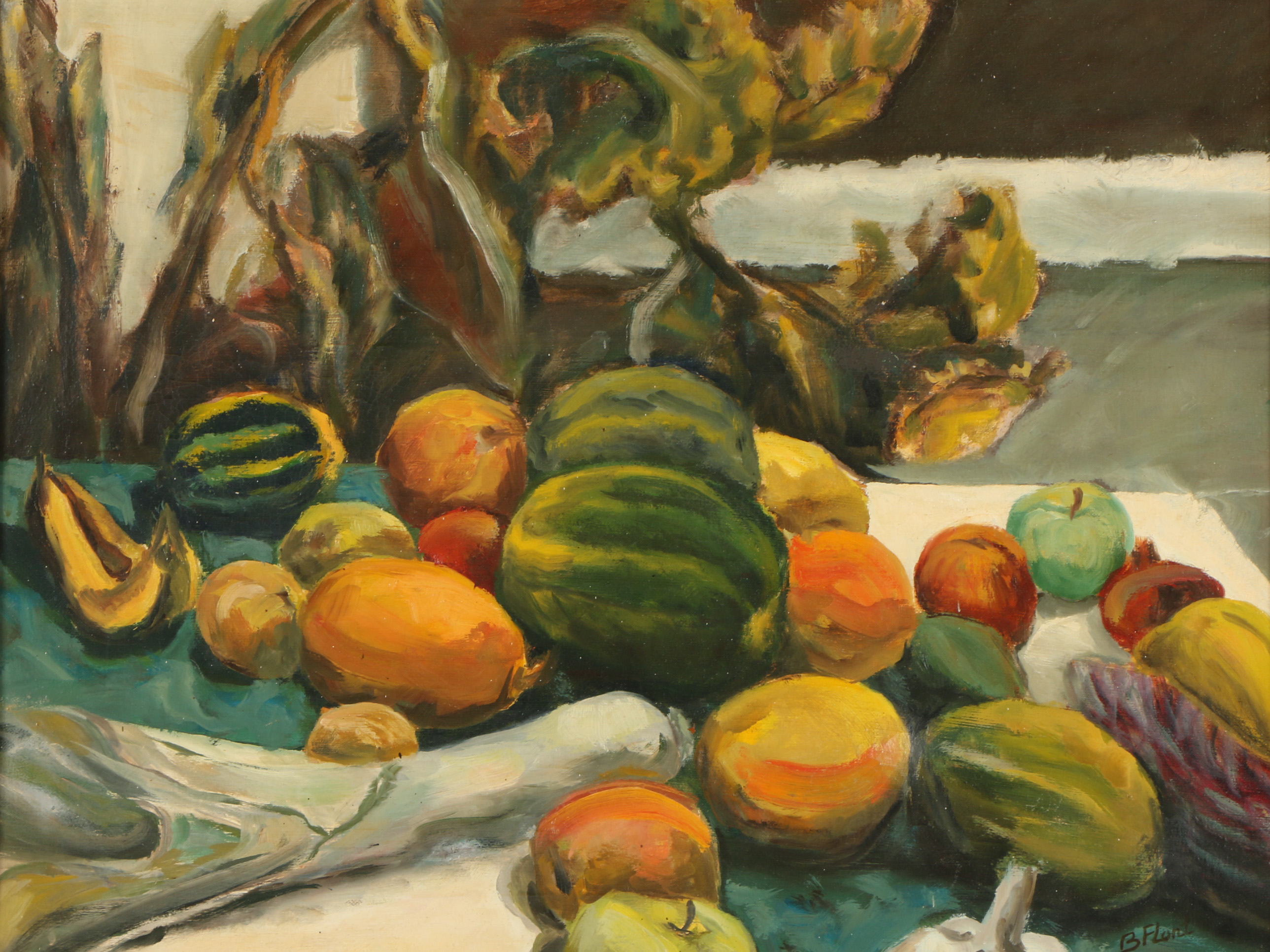 Oil Painting Attributed to B. Gorgoń-Flont "Owoce Jesieni"