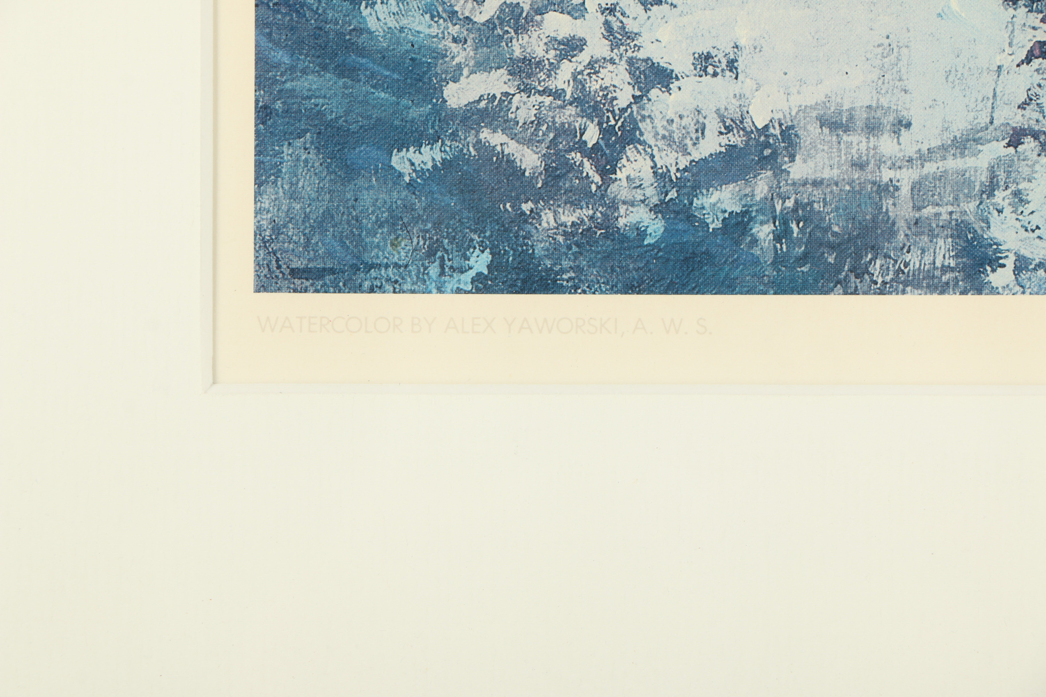 Alex F. Yaworski Offset Lithograph "Chicago Water Tower and Moon"