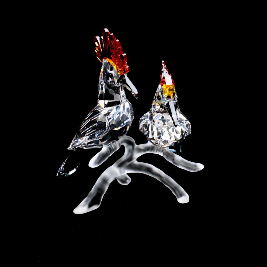 Swarovski Crystal "Hoopoes" Bird Figurine