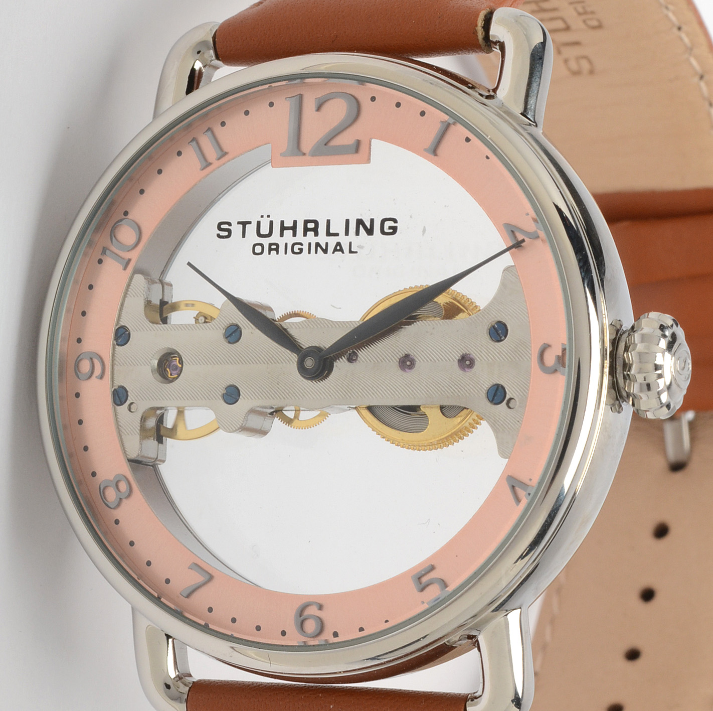 Stuhrling Skeleton Case Watch