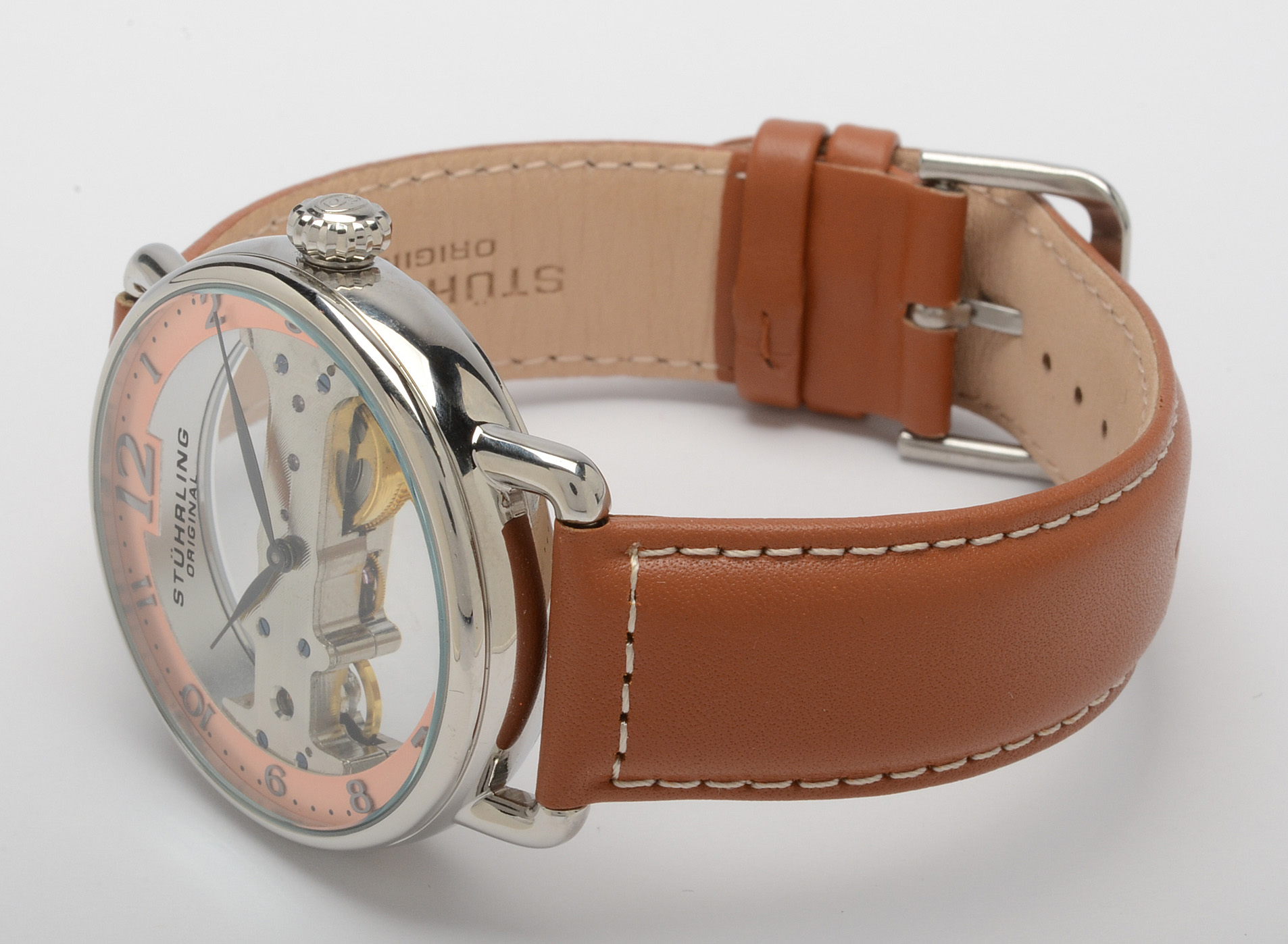 Stuhrling Skeleton Case Watch