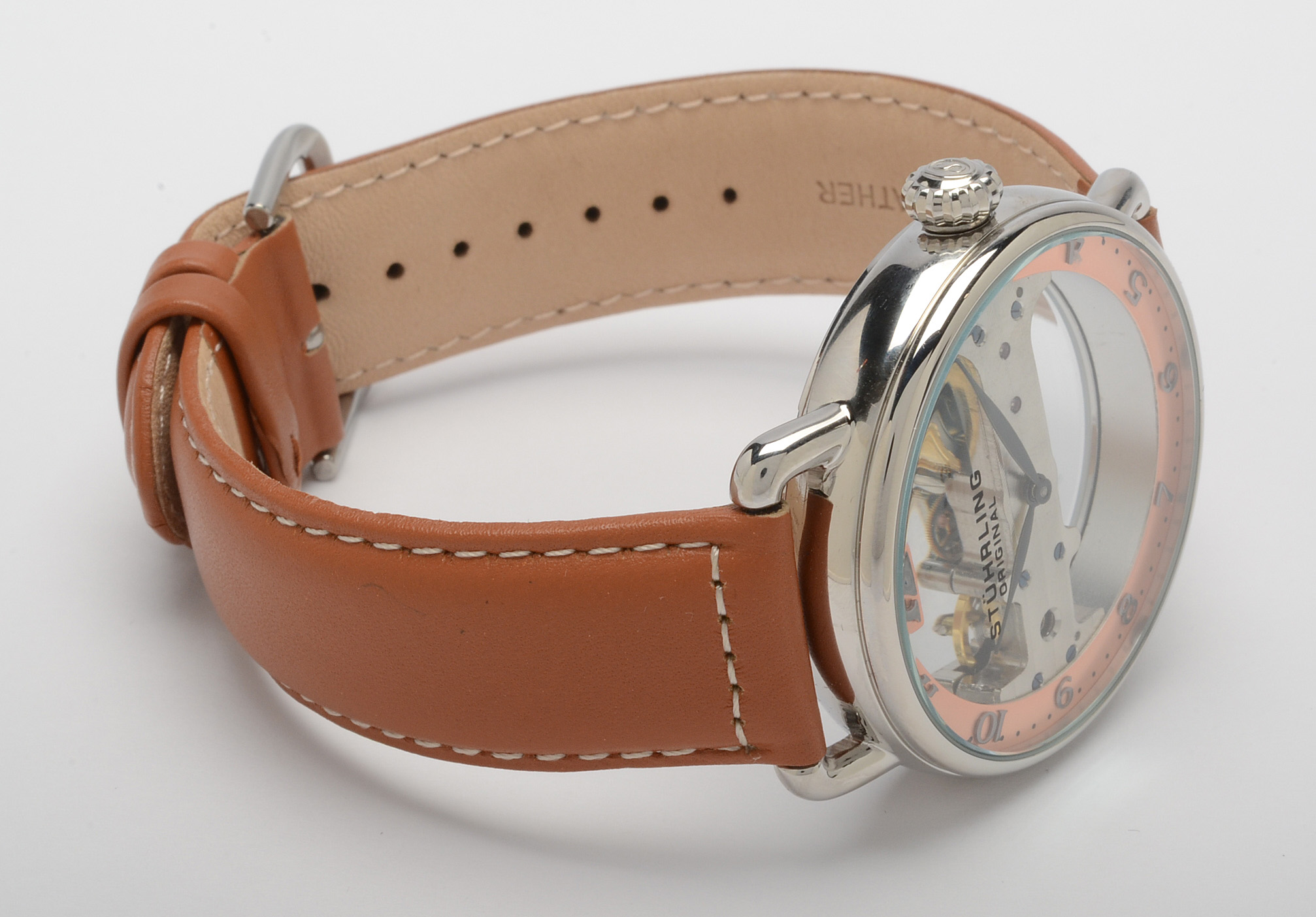 Stuhrling Skeleton Case Watch