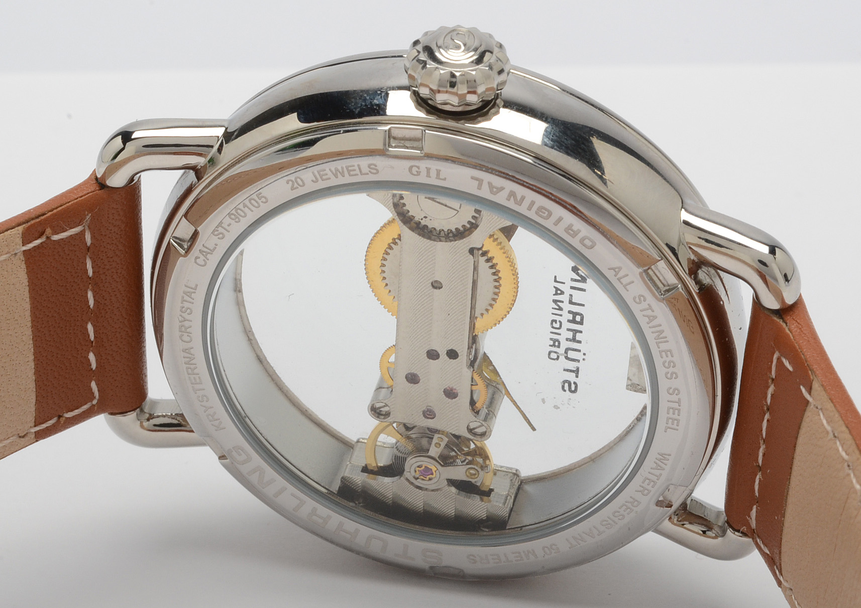 Stuhrling Skeleton Case Watch