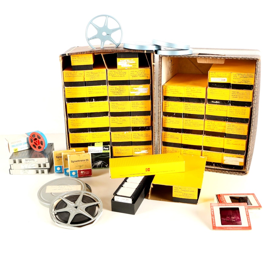 Vintage Slides and Film Reels of International Vacations 1970s–1990s