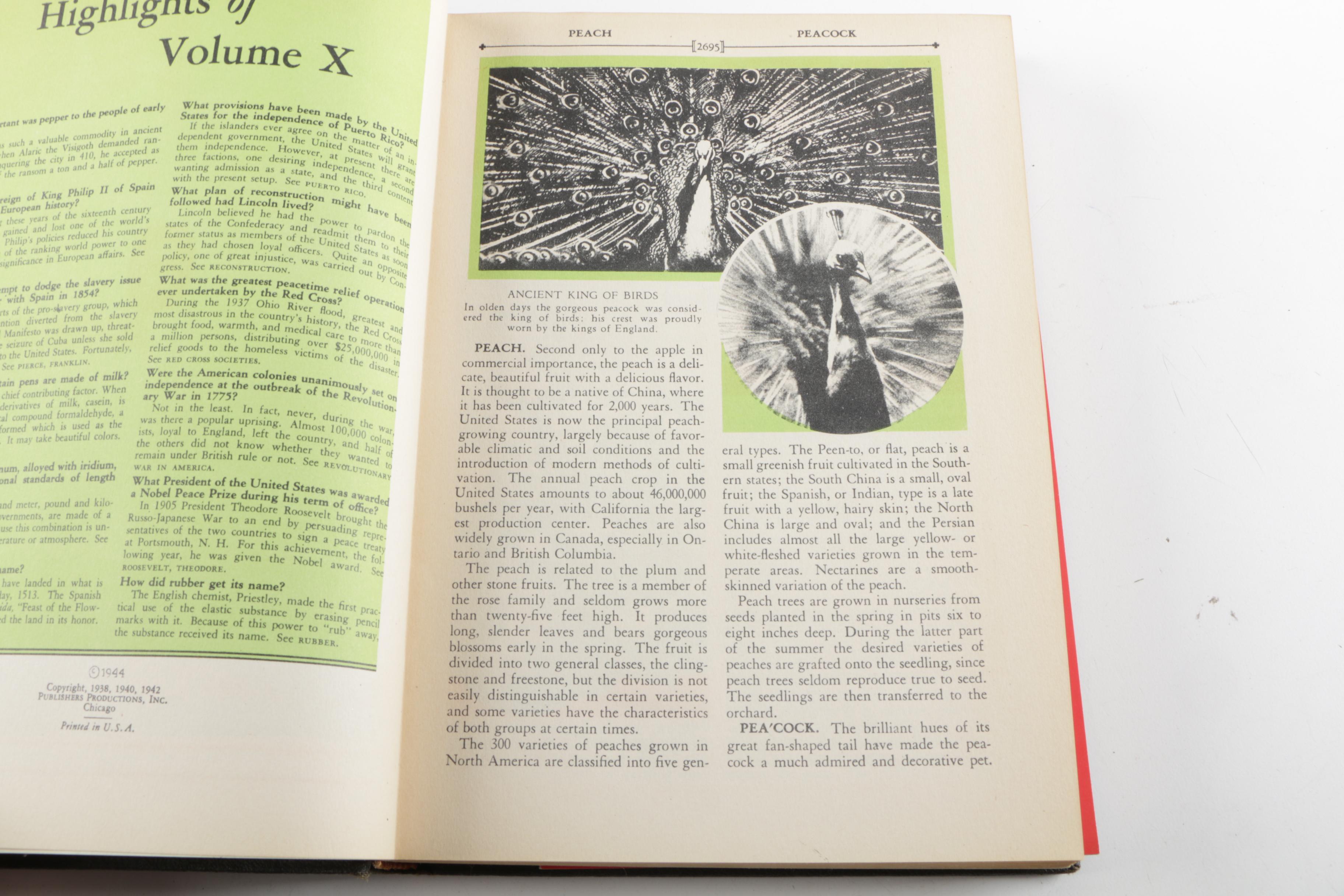 1945 "The Wonderland of Knowledge: A New Pictorial Encyclopedia" Volumes