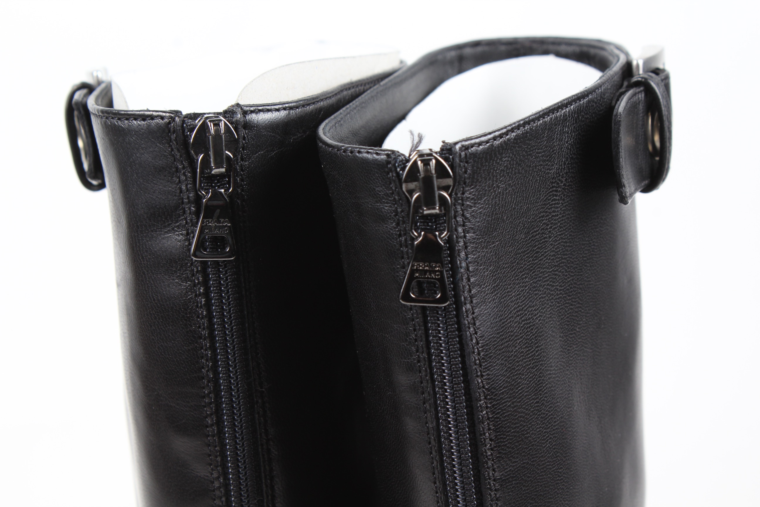 Prada High Heel Leather Boots