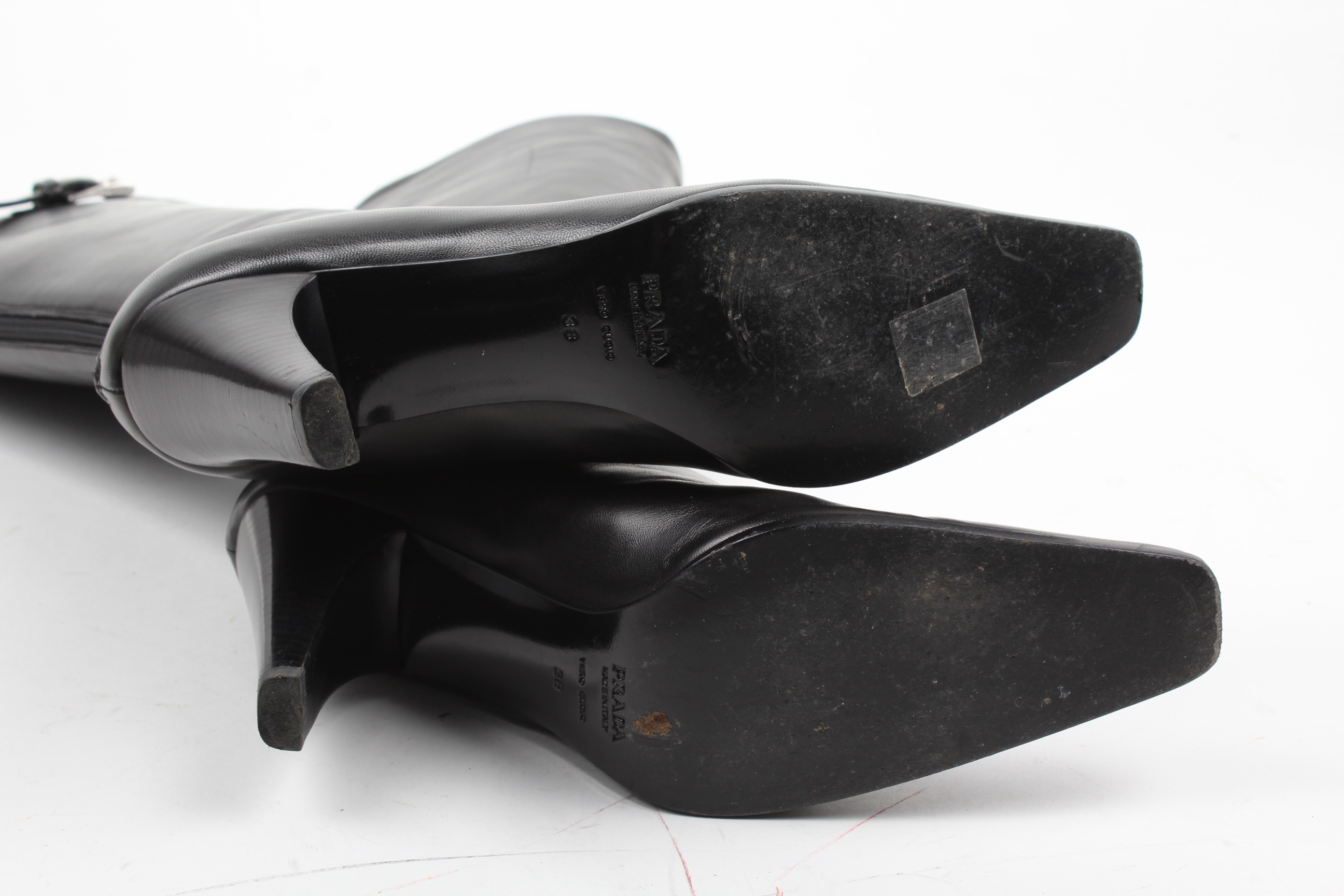 Prada High Heel Leather Boots