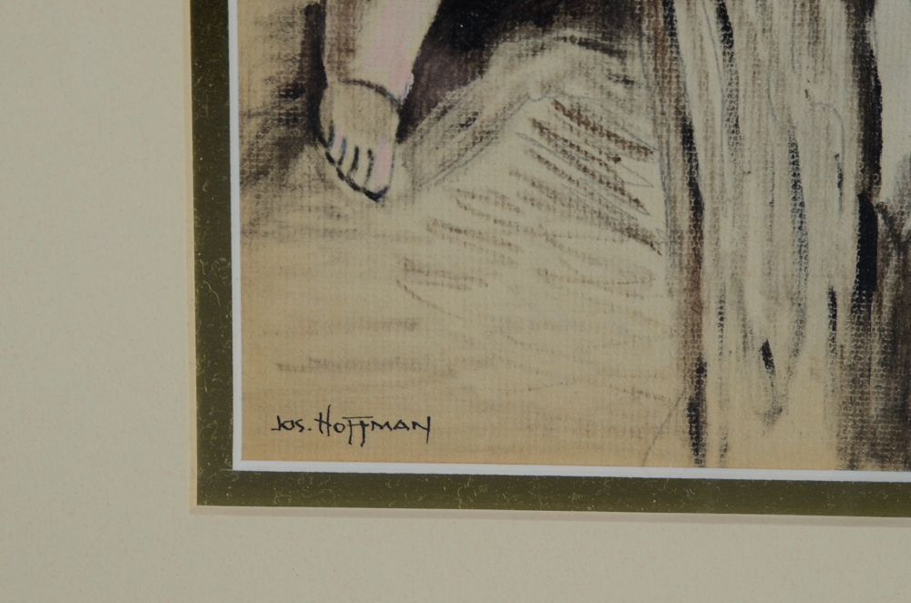 Jos Hoffman Oil Painting on Canvas Board after Peter Paul Rubens "Cherubs"