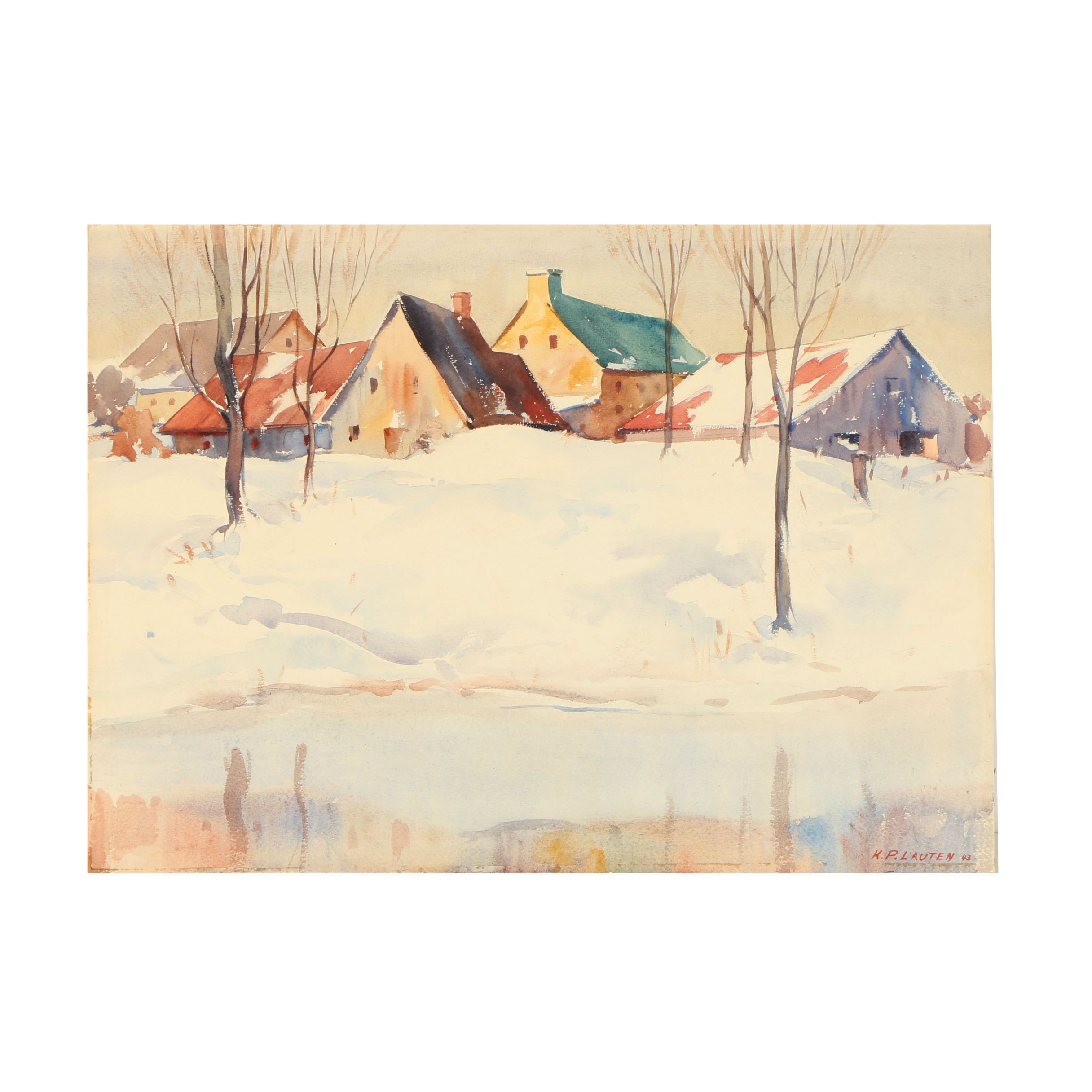 1943 K. P. Lauten Watercolor