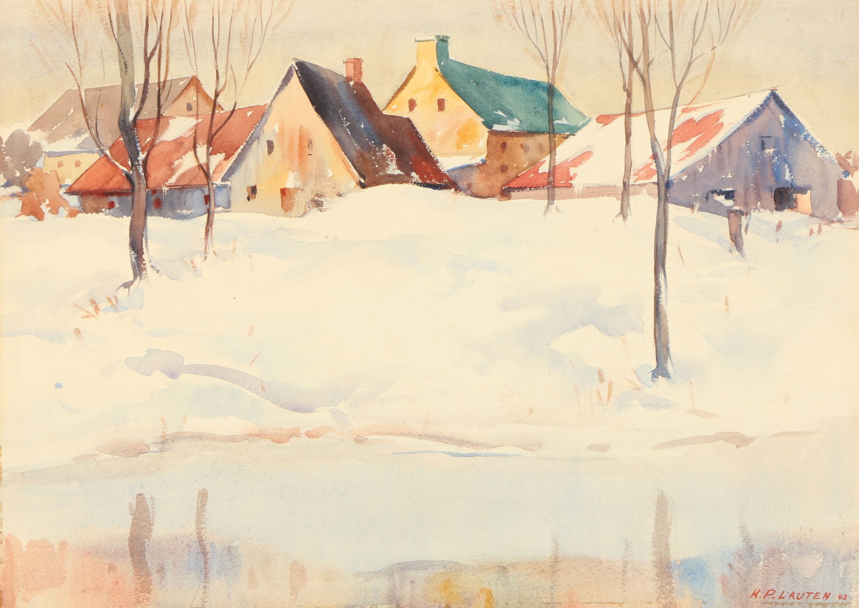 1943 K. P. Lauten Watercolor