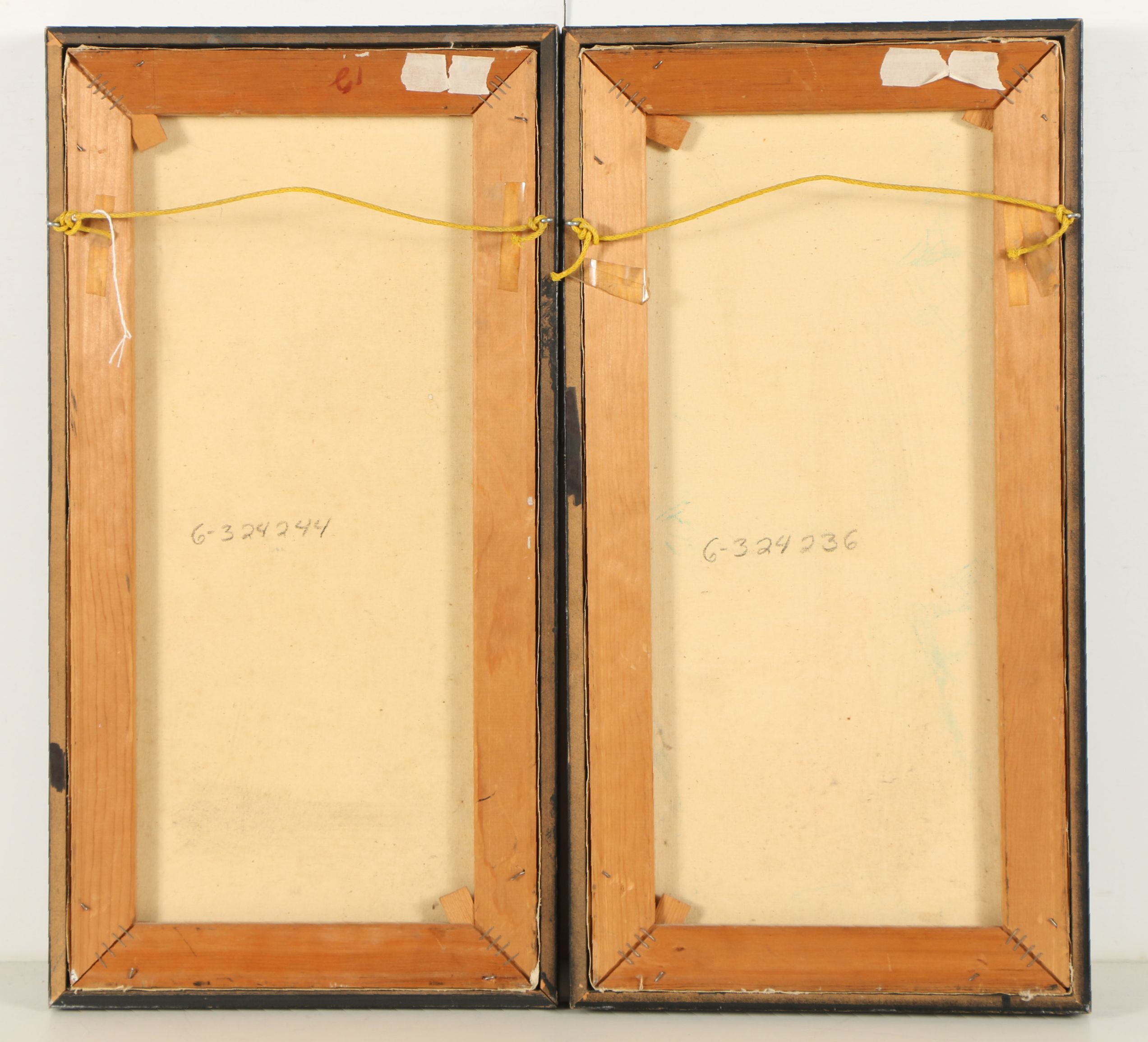 Vassini Circa 1970s Mixed Media Portraits of Boy and Girl