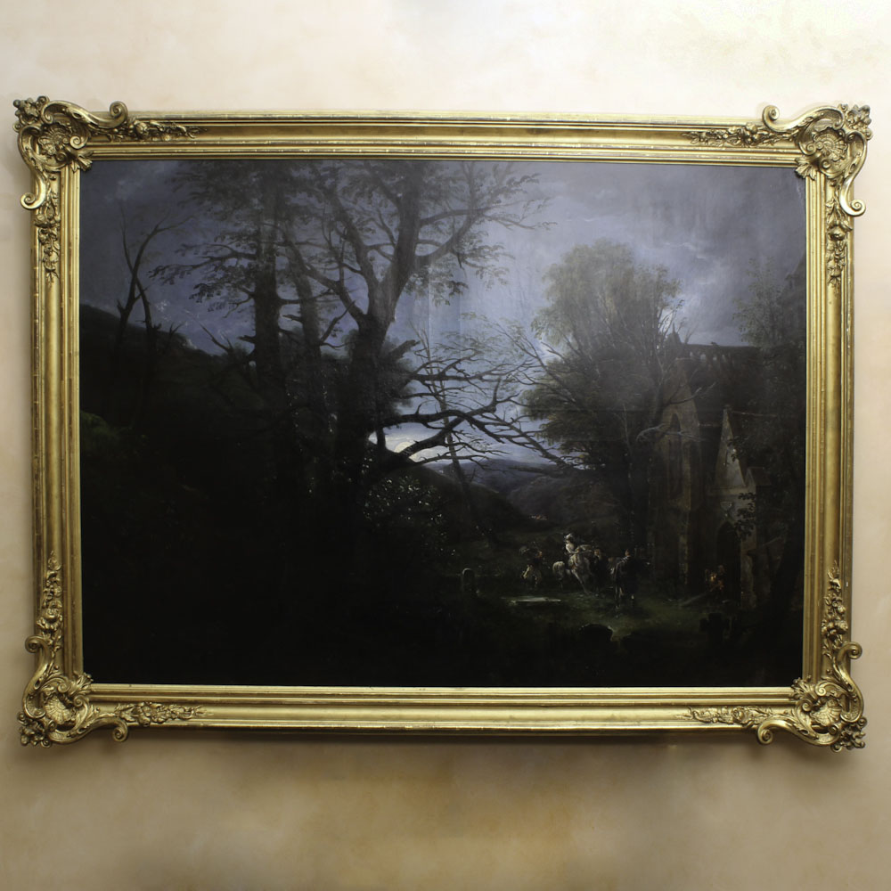 1860 French Oil Painting in the Romantic Style