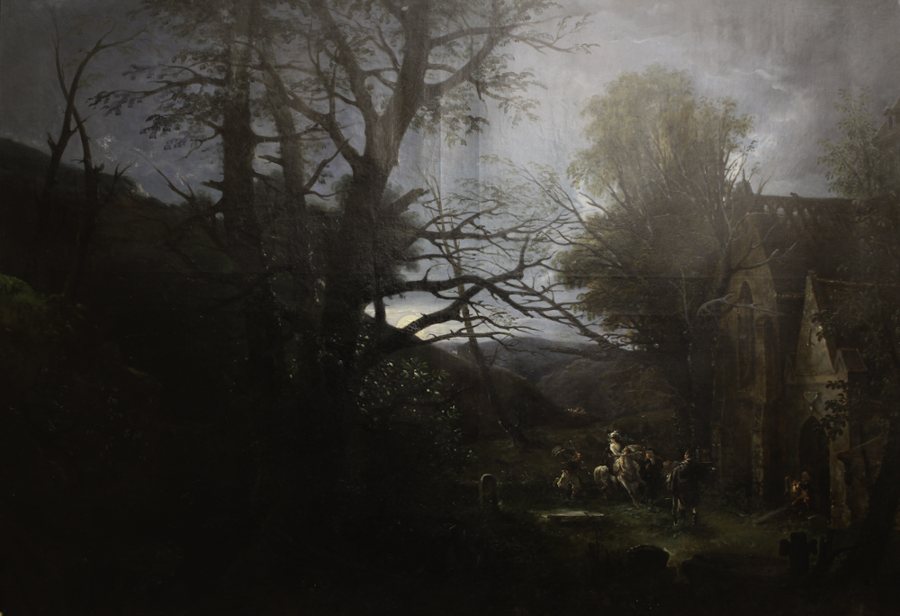 1860 French Oil Painting in the Romantic Style