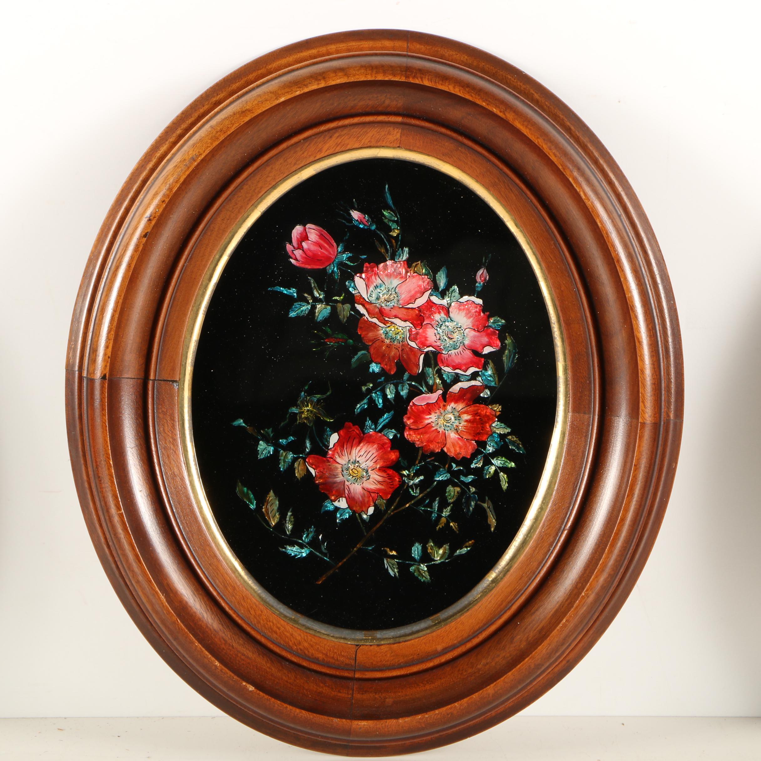 Flower-Themed Tinsel Paintings