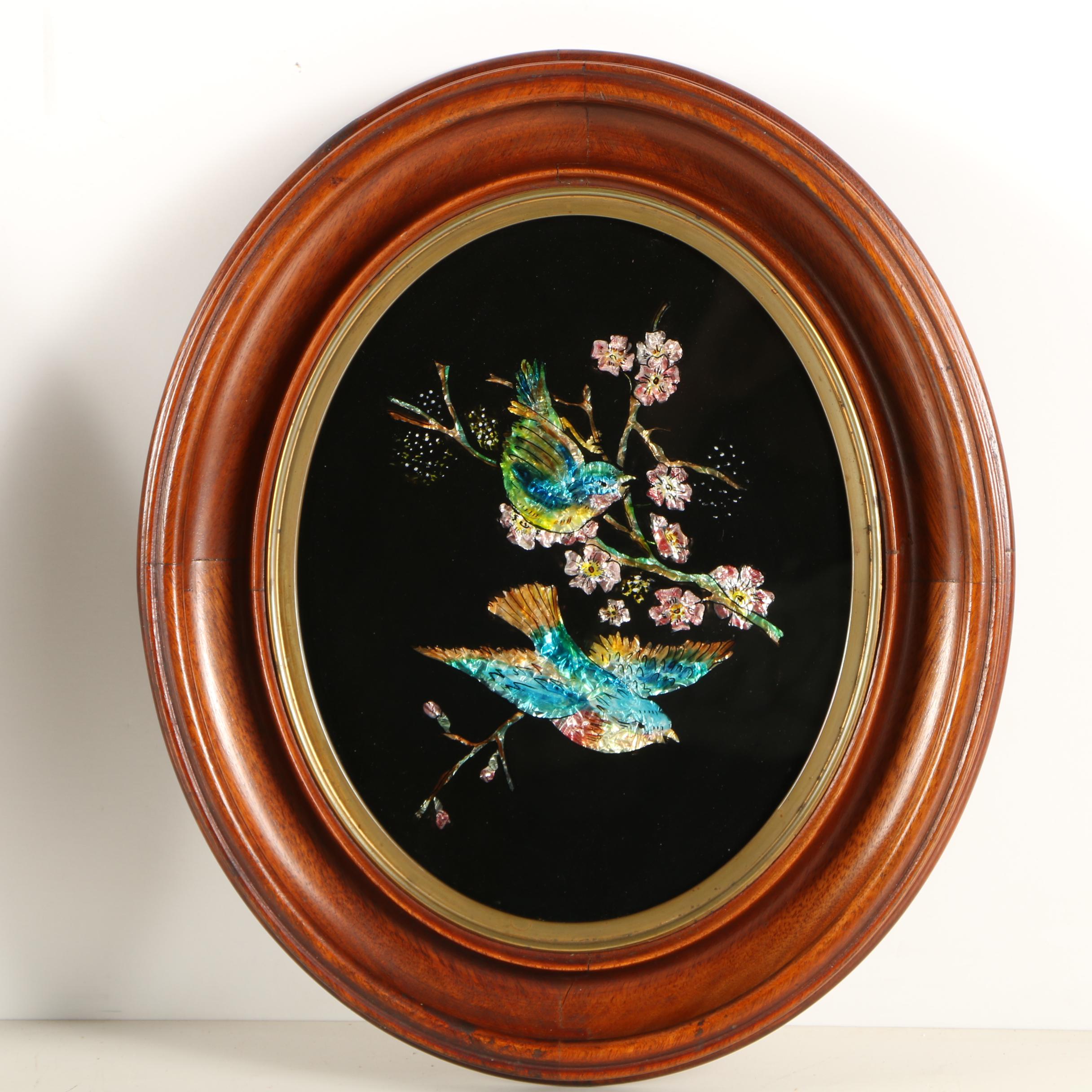 Flower-Themed Tinsel Paintings