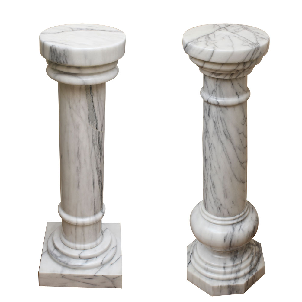 Two Contemporary Marble Pedestals