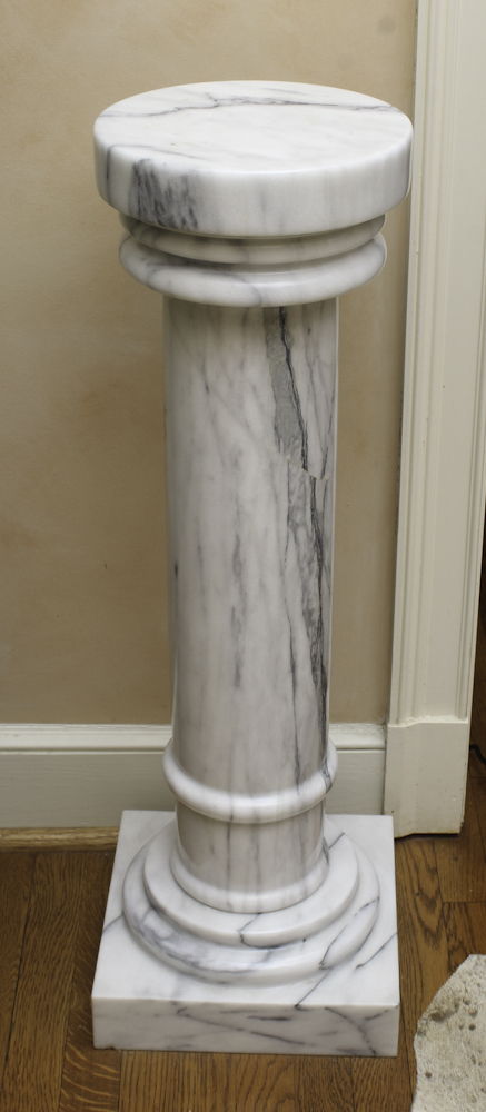Two Contemporary Marble Pedestals
