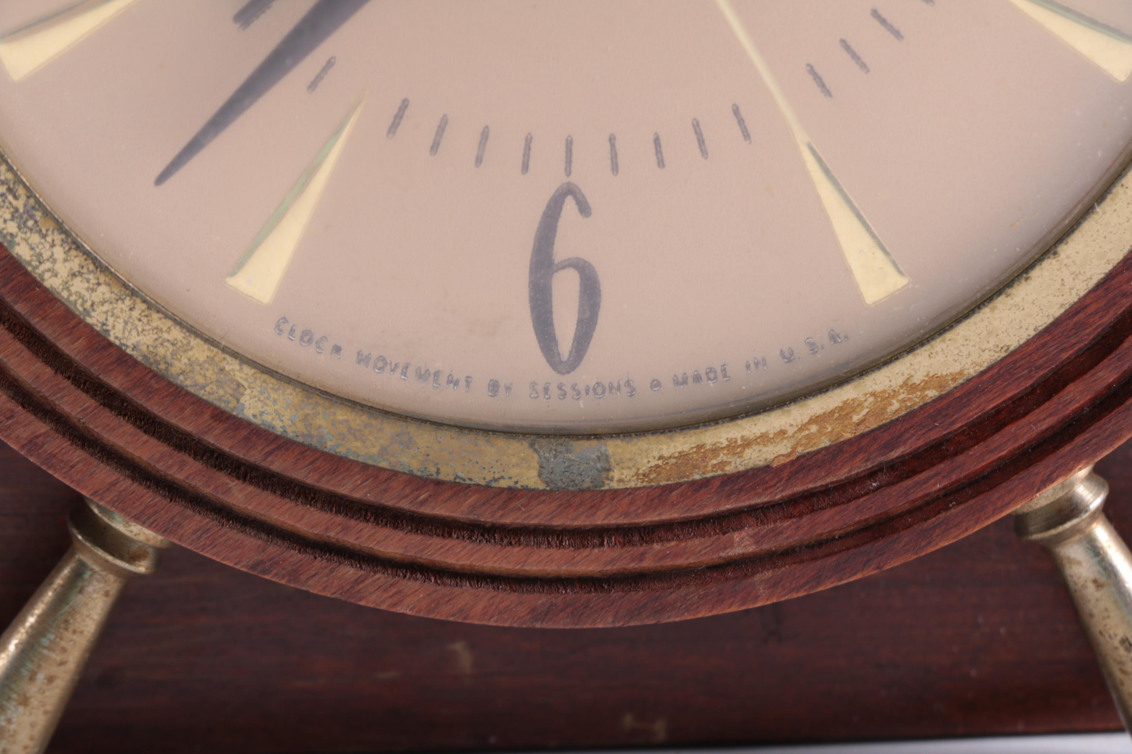 Sessions "Yankee Clipper" Wood and Metal Ship Clock