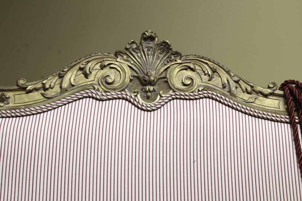 Vintage French Régence Style Gilded Folding Screen