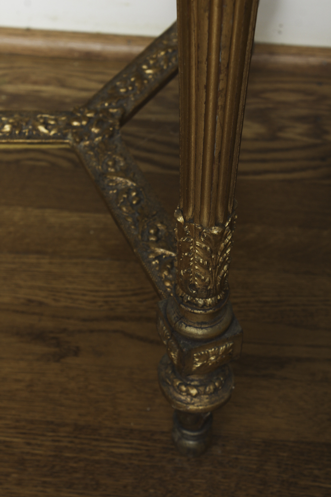 Antique Louis XVI Style Gilt-Wood and Onyx Side Table