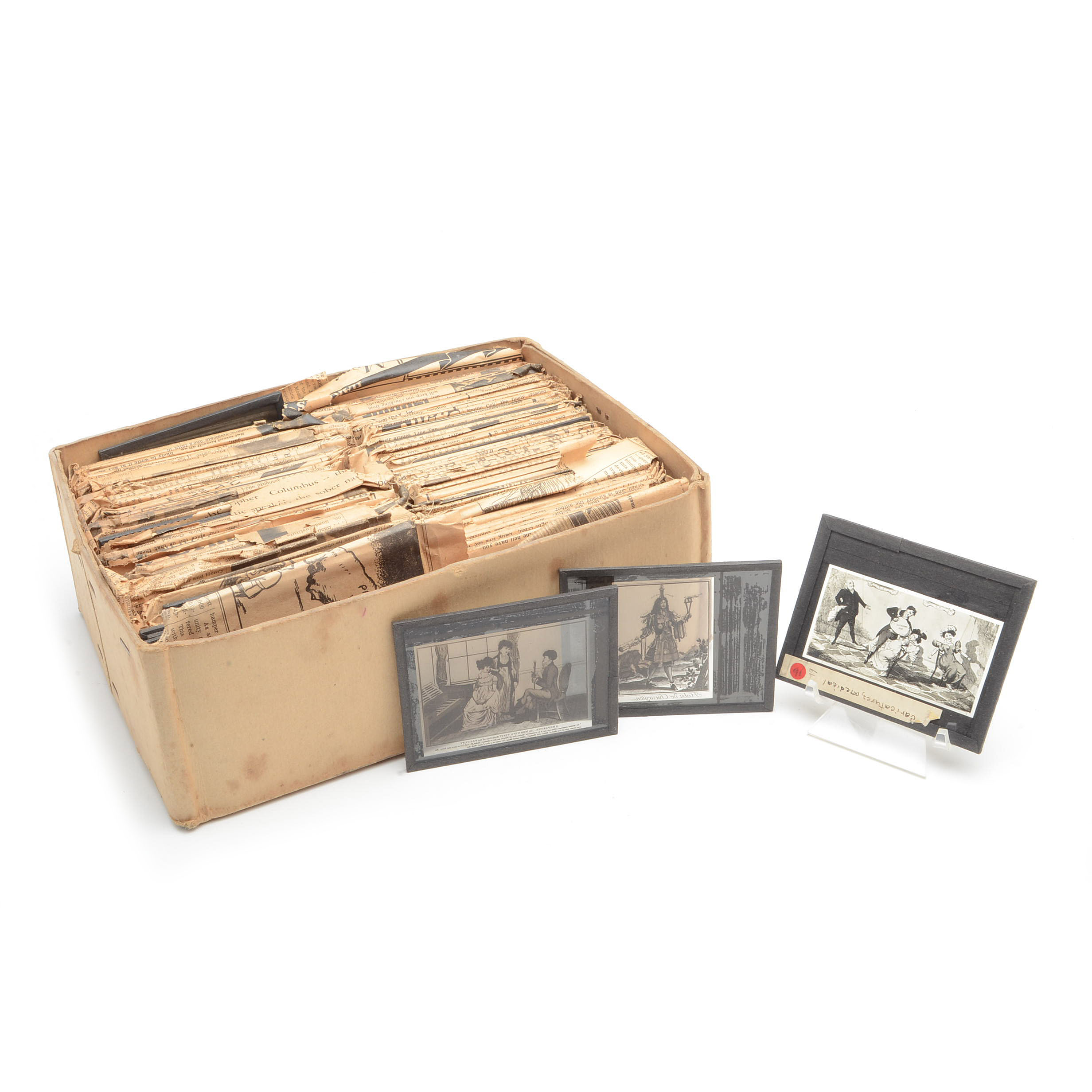 Vintage Magic Lantern Slides of Medical Caricatures by Thomas Rowlandson