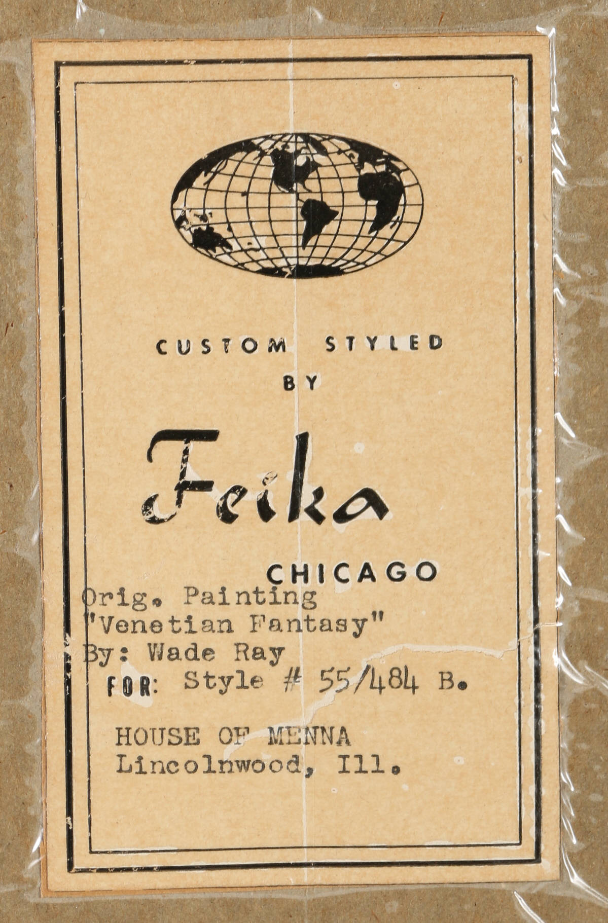 1957 Wade Ray Mixed Media Triptych "Venetian Fantasy"