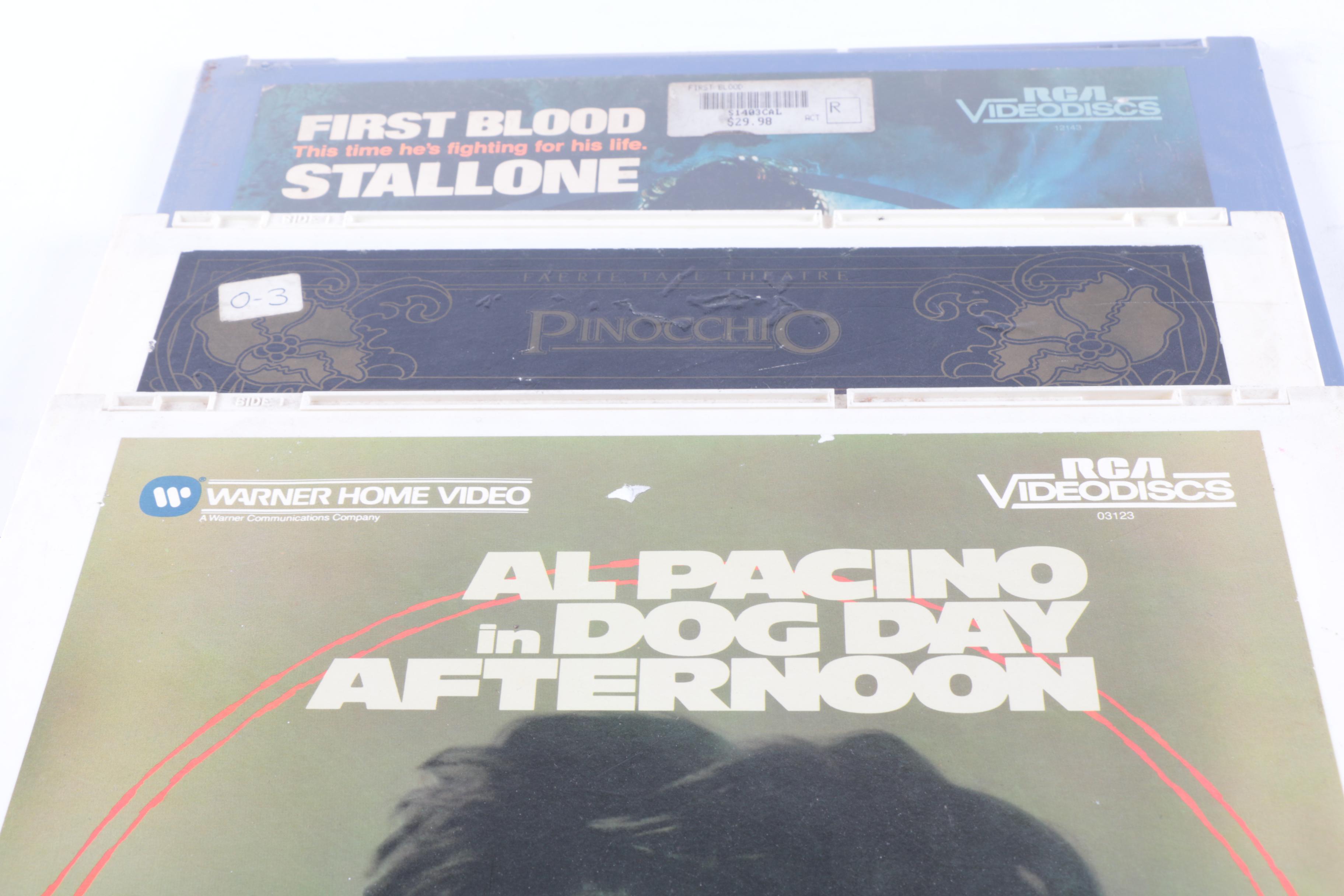 Vintage LaserDiscs Including "Network," "First Blood," Fairy Tales and Cartoons