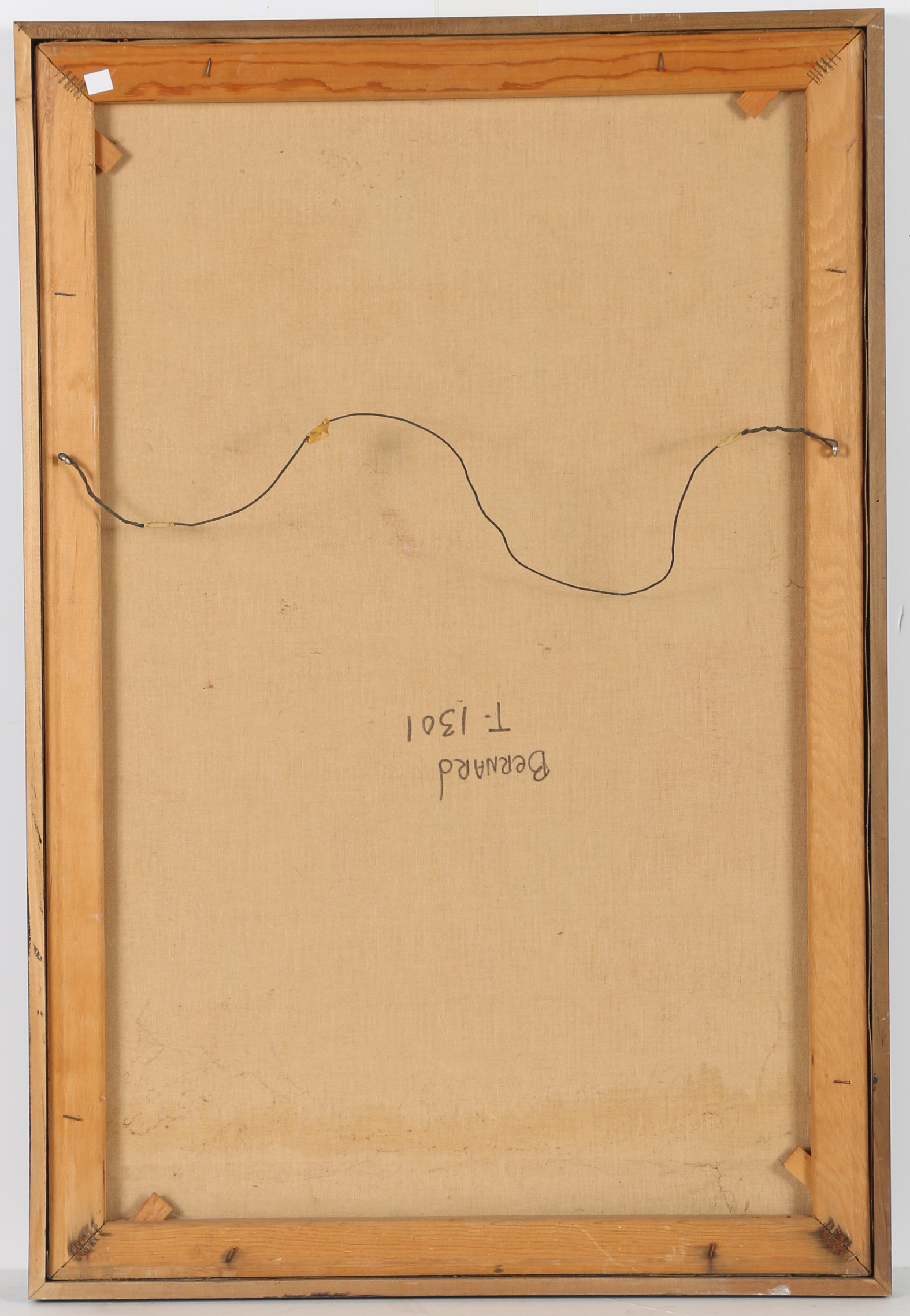 Bernard Oil Painting of European Street Scene