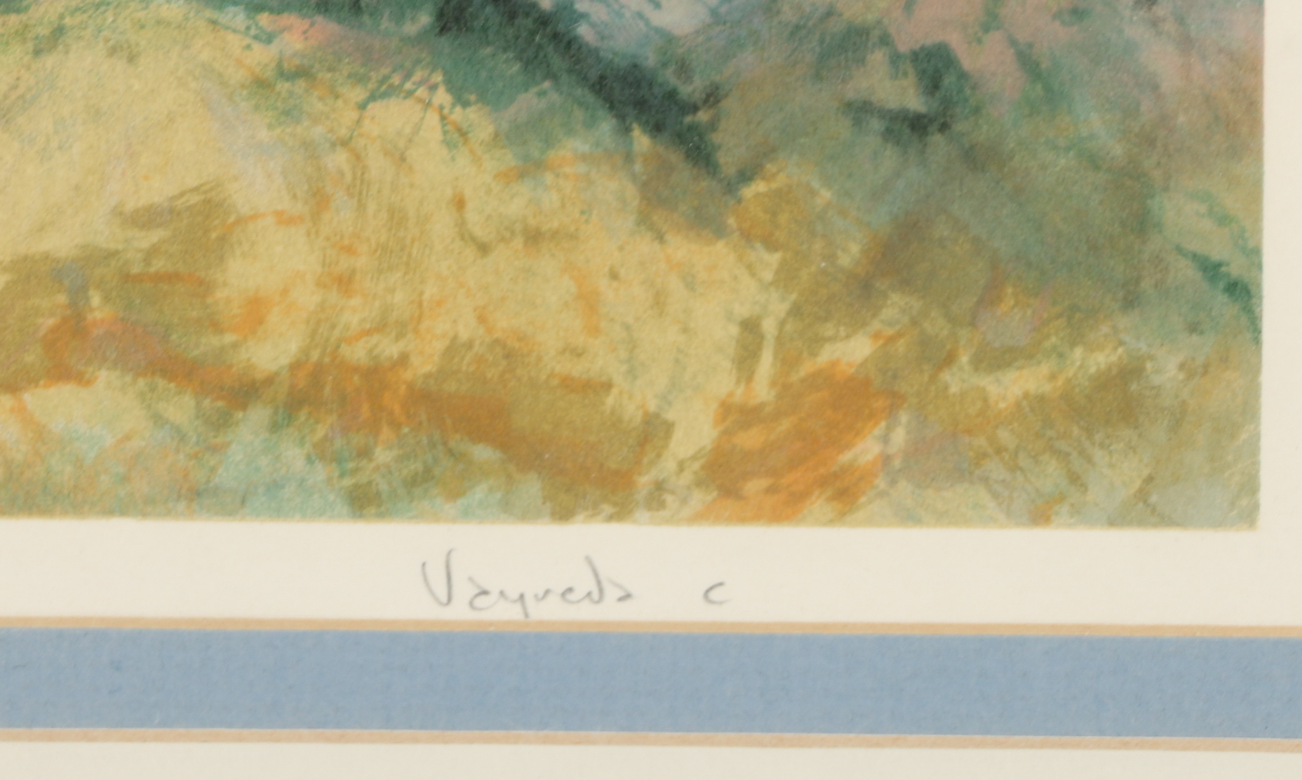 J. M. Vayreda Canadell Color Lithograph "Cadaques - Sala Nonell"