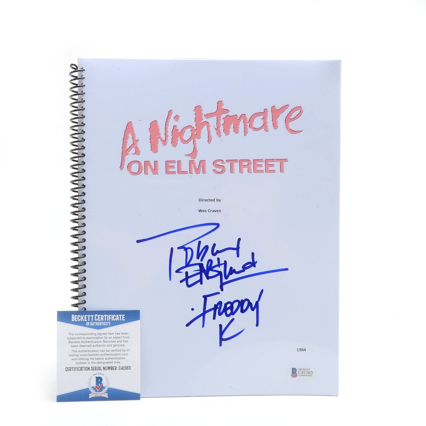 Robert Englund Signed "Nightmare on Elm Street" Script  COA