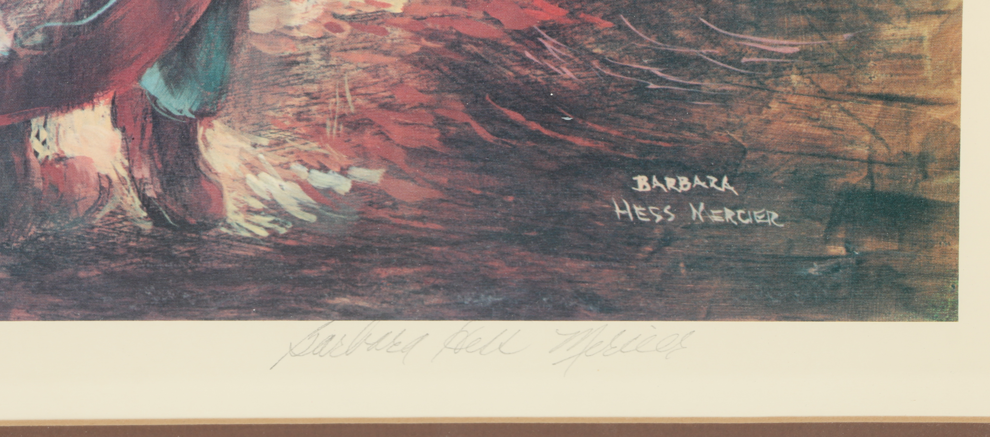 Barbara Hess Mercier Limited Edition Offset Lithograph of Outdoor Scene